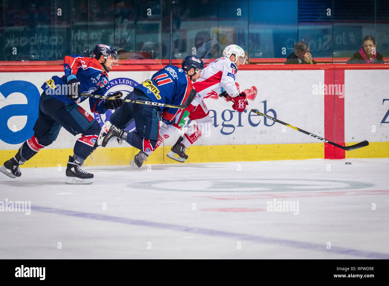 ZAGREB, CROATIA DECEMBER 30, 2018 EBEL ice hockey league match