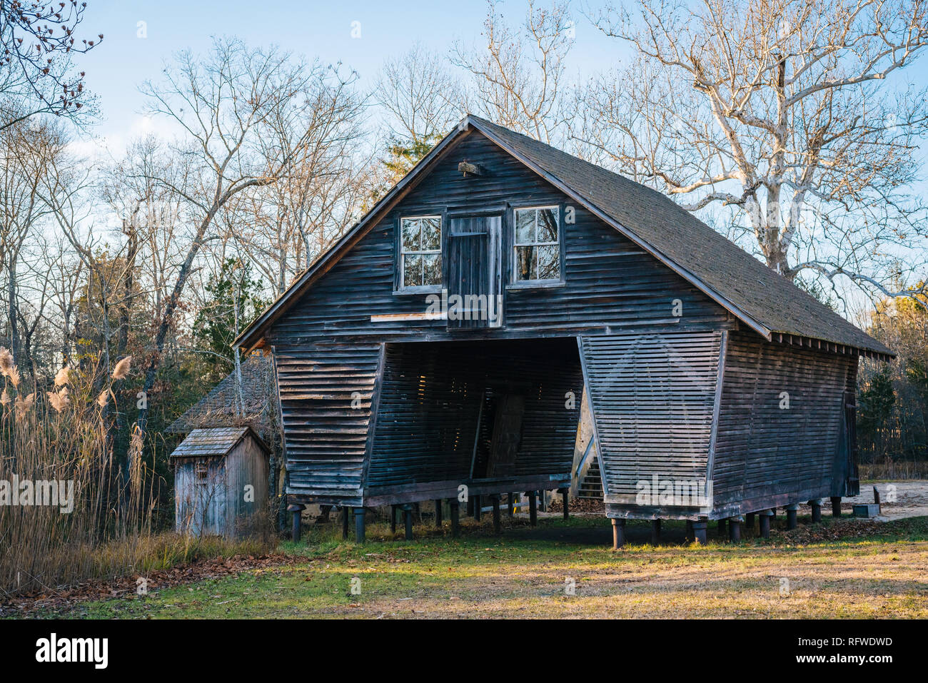 Barn at Batsto Village, in Wharton State Forest, New Jersey Stock Photo