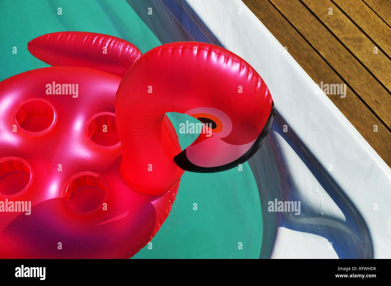 Inflatable in swim spa Stock Photo