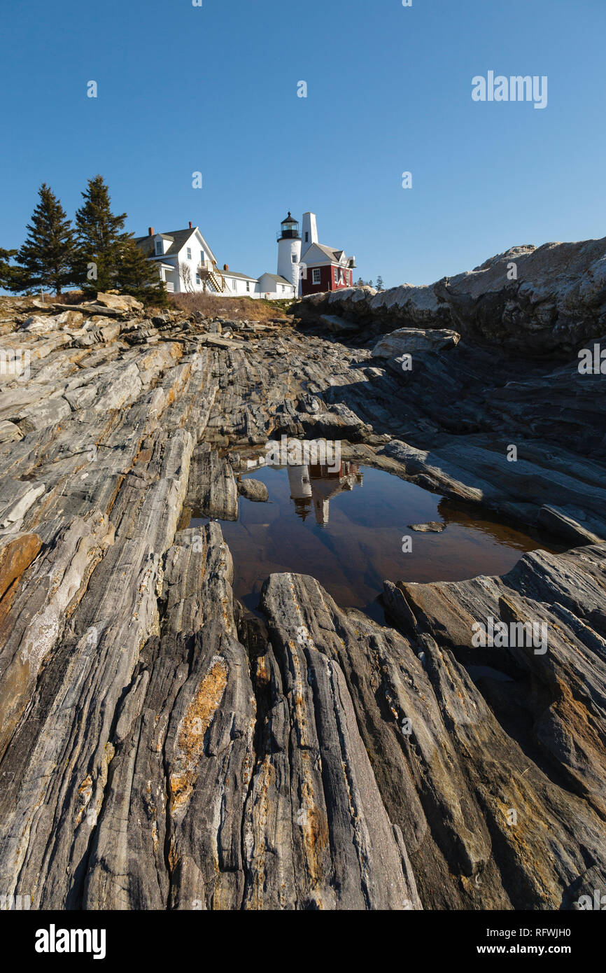 Pemaquid Point Light in Bristol, Maine USA. This light is located at