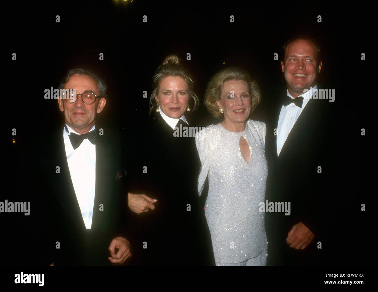 HOLLYWOOD, CA - NOVEMBER 13: Director Louis Malle, wife actress Candice Bergen, her mother actress Frances Bergen and actor Kris Bergen attend the Hollywood Entertainment Museum's Fifth Annual Legacy Awards on November 13, 1993 at the Hollywood Palladium in Hollywood, California. Photo by Barry King/Alamy Stock Photo Stock Photo