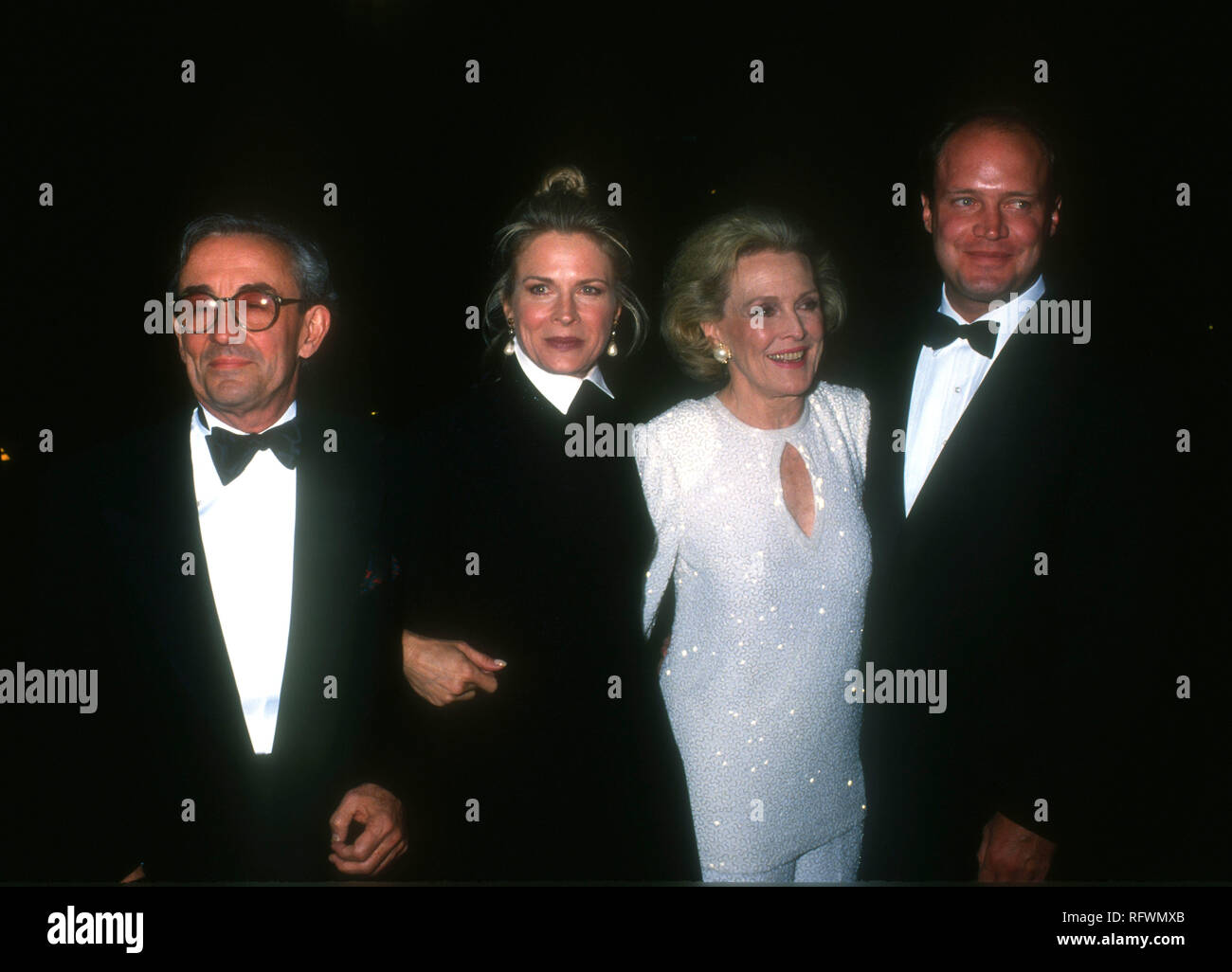 HOLLYWOOD, CA - NOVEMBER 13: Director Louis Malle, wife actress Candice Bergen, her mother actress Frances Bergen and actor Kris Bergen attend the Hollywood Entertainment Museum's Fifth Annual Legacy Awards on November 13, 1993 at the Hollywood Palladium in Hollywood, California. Photo by Barry King/Alamy Stock Photo Stock Photo