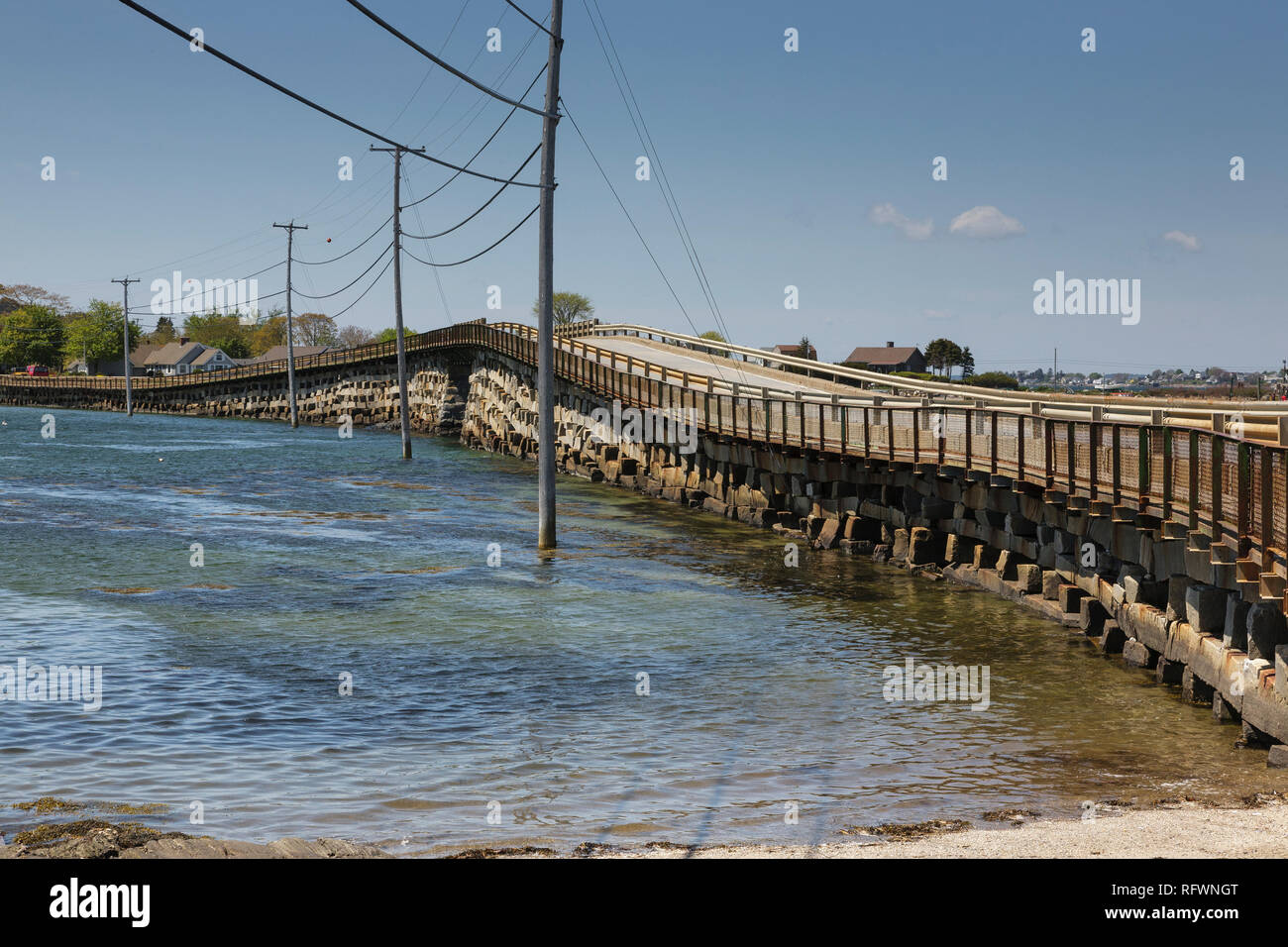 Bailey Island Bridge in Harpswell, Maine USA, which is on the New
