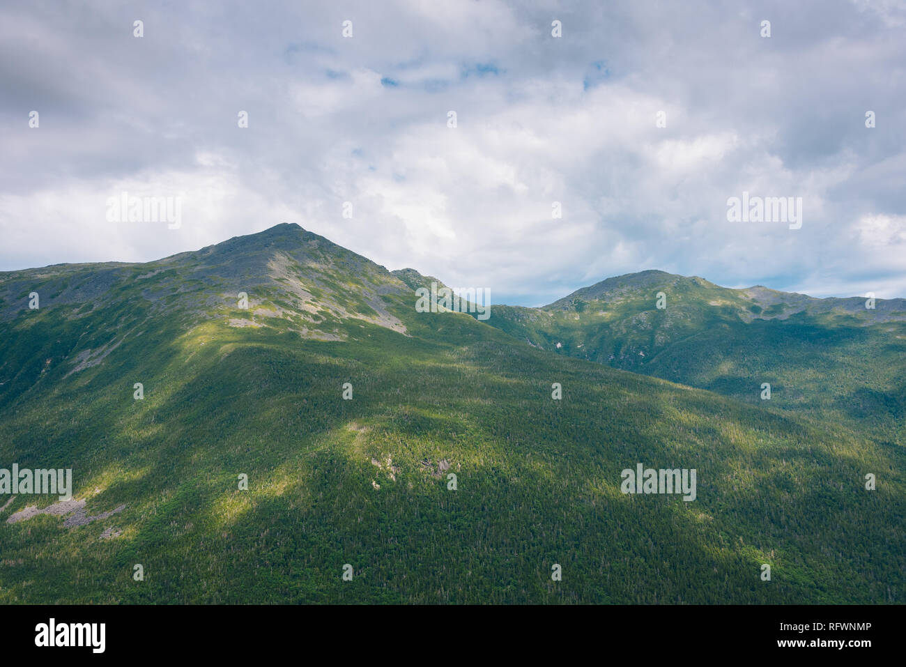 Views of the White Mountains from Mount Washington, New Hampshire Stock ...