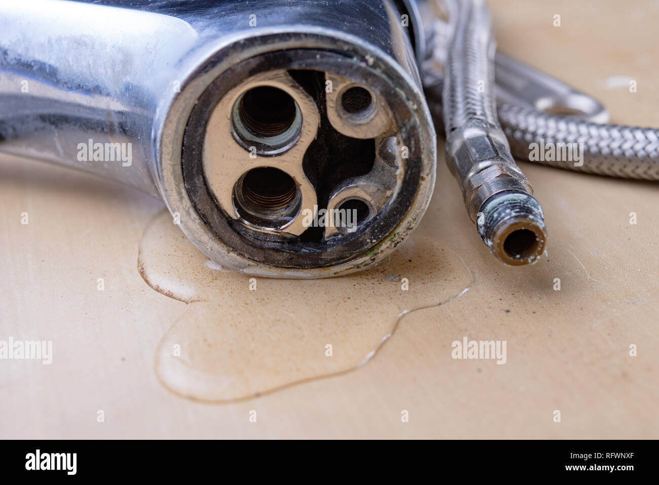 Old faucet for repair. Used hydraulic parts Stock Photo Alamy