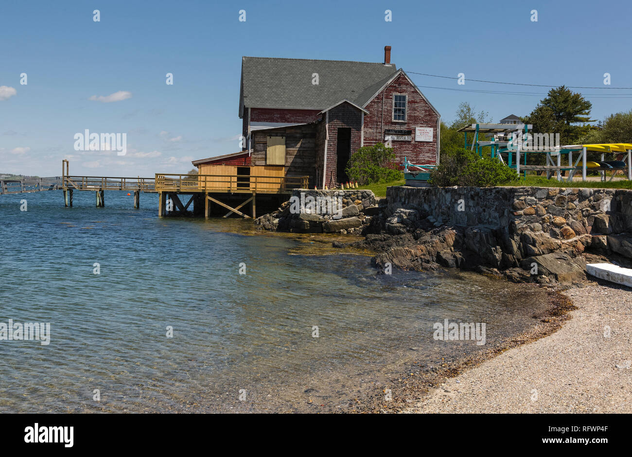 Bailey Island Bridge in Harpswell, Maine USA, which is on the New