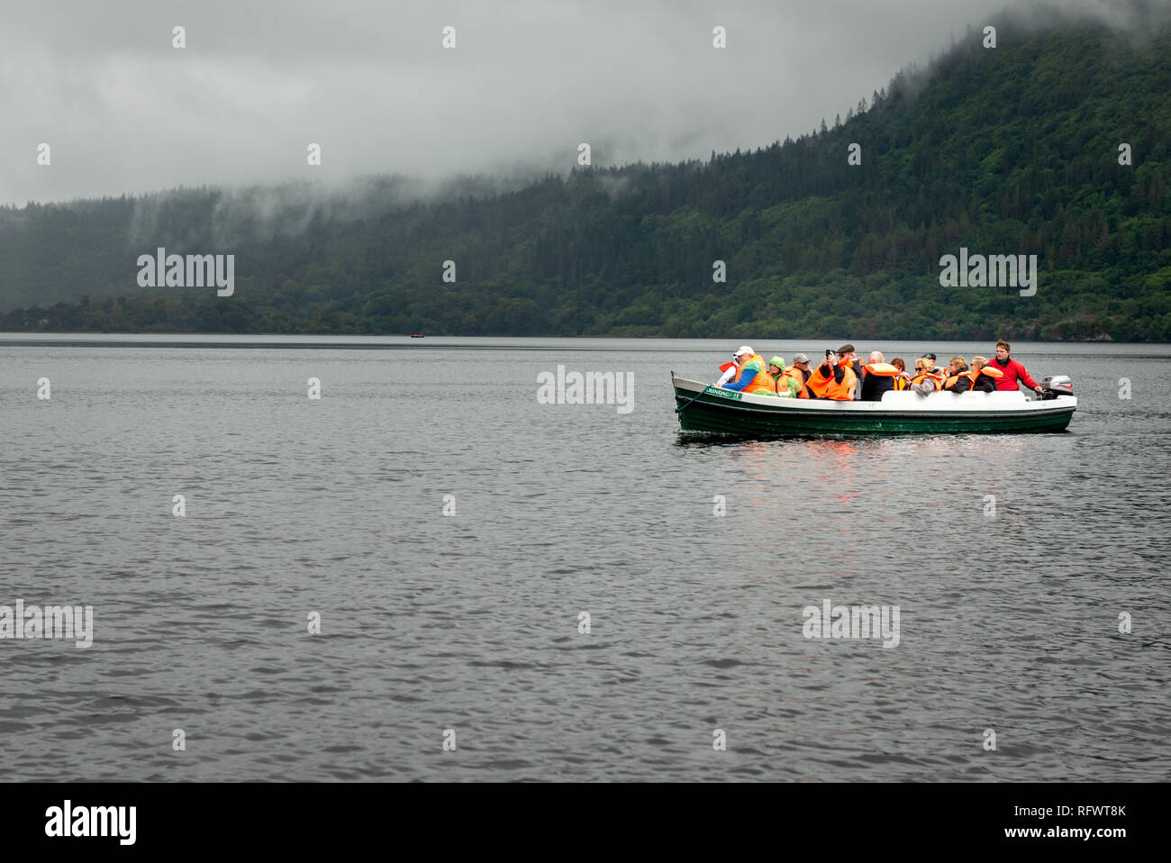 Killarney Boat Trip Popular Activity And Tourists In Rowing Motor