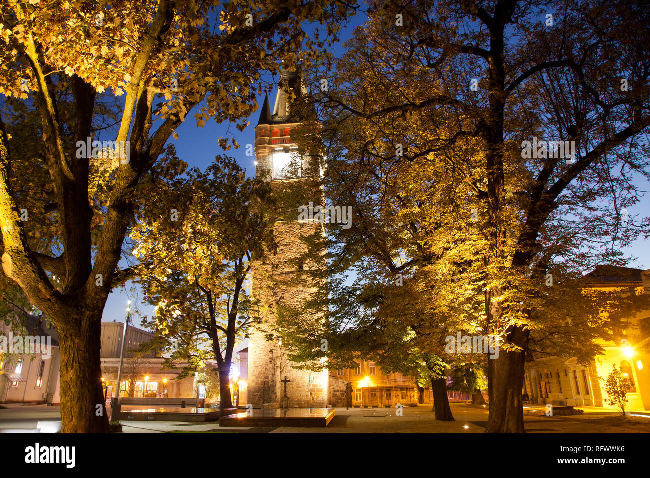 Stephen's Tower in Citadel Square, Baia Mare, Romania, Europe Stock Photo