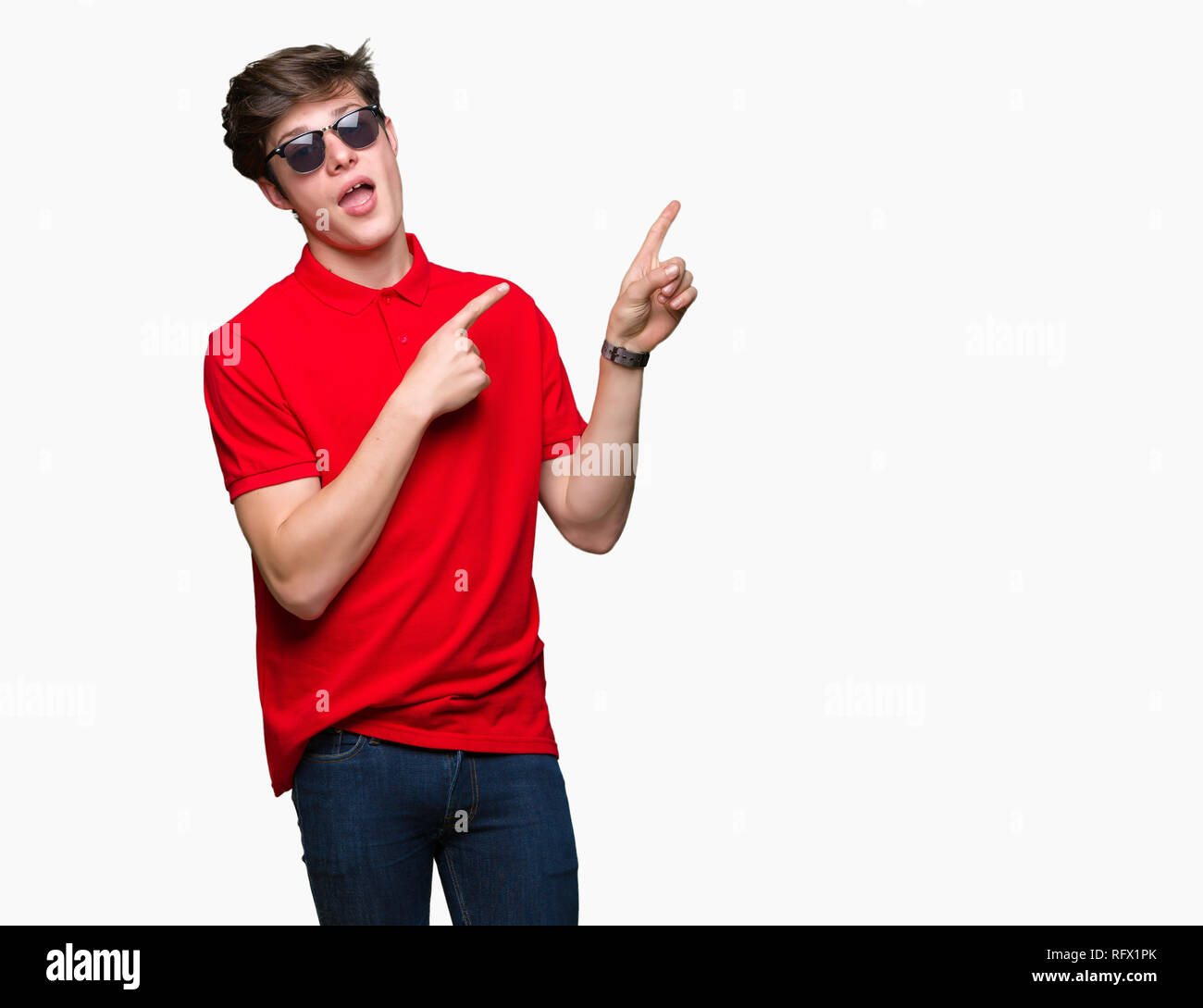 Premium Vector  Young boy wearing sunglasses and t shirt with