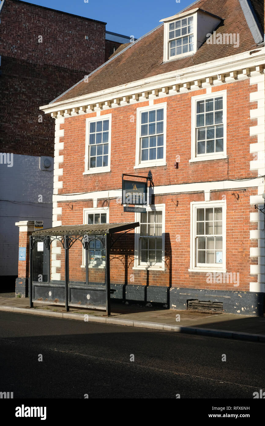 Buildings along the HIgh Street in Tewkesbury Stock Photo Alamy