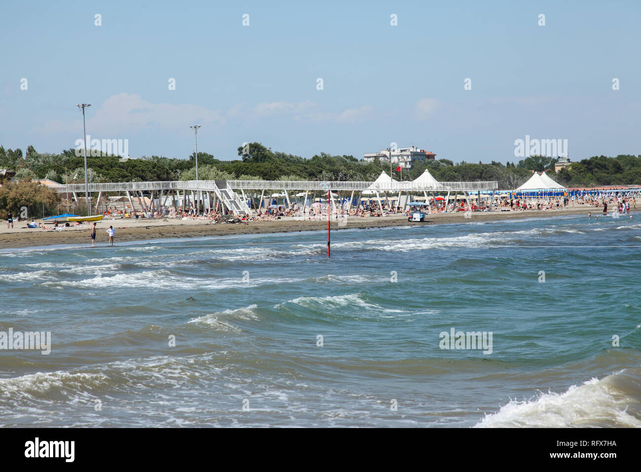The beach of Lido in Venice Stock Photo Alamy