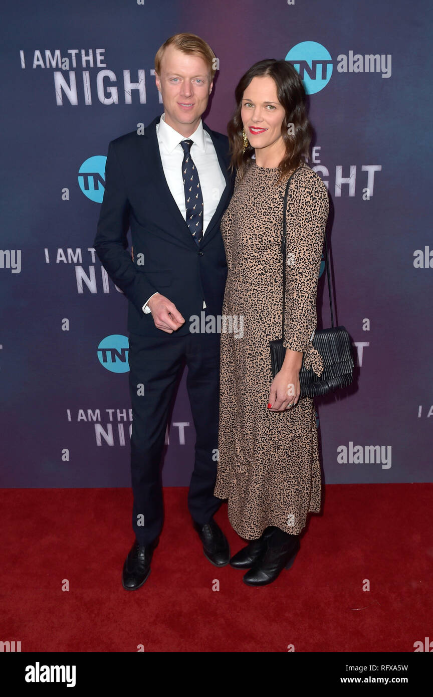 Jay Paulson and his wife Courtney Kohl attending the TNT series