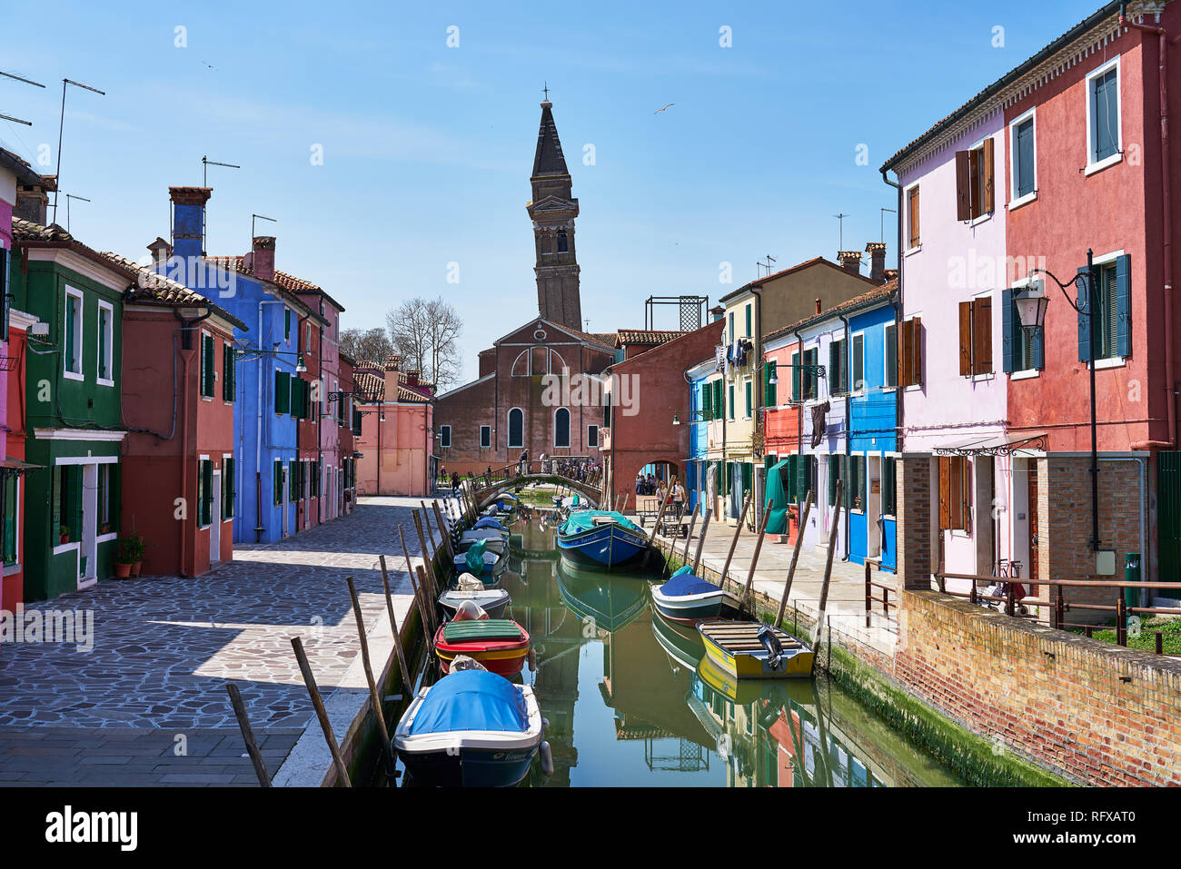 Colorful houses of Burano Island, Italy Stock Photo - Alamy