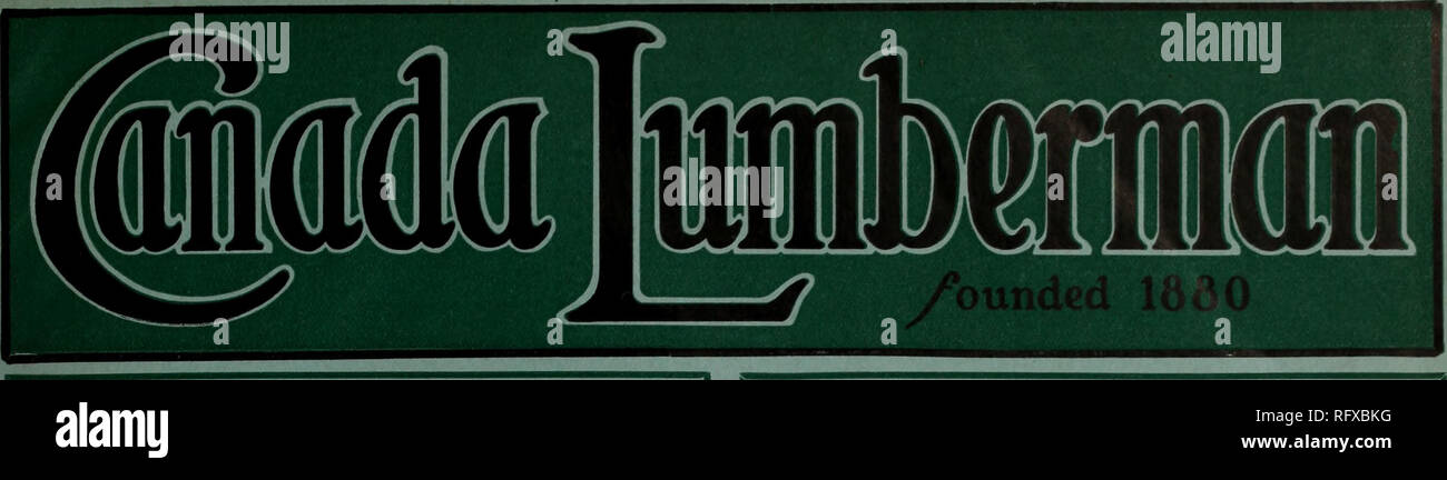 . Canadian forest industries July-December 1922. Lumbering; Forests and forestry; Forest products; Wood-pulp industry; Wood-using industries. VoL 42 Toronto, July 1, 1922 No. 13. MACHINERY NEW AND USED H. W. PETRIE, LTD. TORONTO IT'S SERVICE THAT COUNTS For complete Service and absolute Security—At a Saving in cost call on E. D. HARDY &amp; CO. INSURANCE for LUMBERMEN Specialists in LUMBER and WOODWORKING Risks BOOTH BLDG: OTTAWA, ONT A Fut Peed Matcher Heat. Please note that these images are extracted from scanned page images that may have been digitally enhanced for readability - coloration  Stock Photo