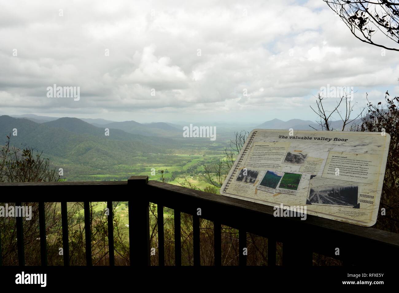Views of Pioneer Valley after the 2018 bushfires, The sky window circuit walk, Eungella national park, Queensland, Australia Stock Photo