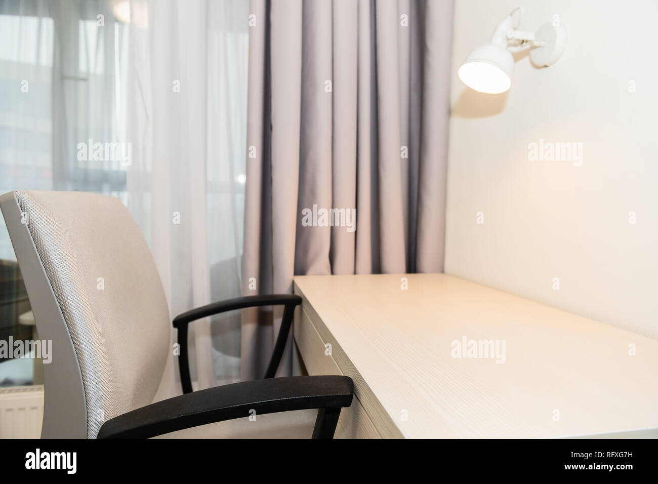 Empty Wooden Table In Minimalism House Interior And White