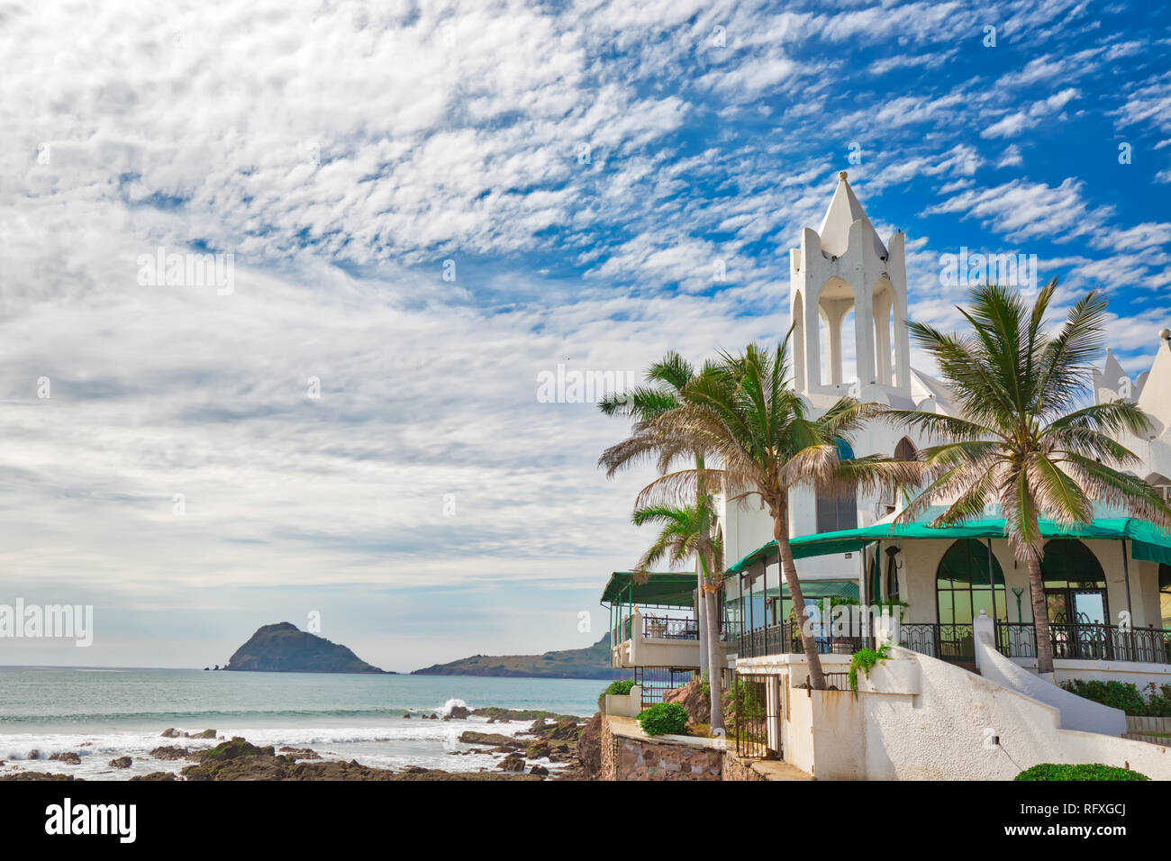 Mazatlan Golden Zone (Zona Dorada), famous touristic beach resort zone
