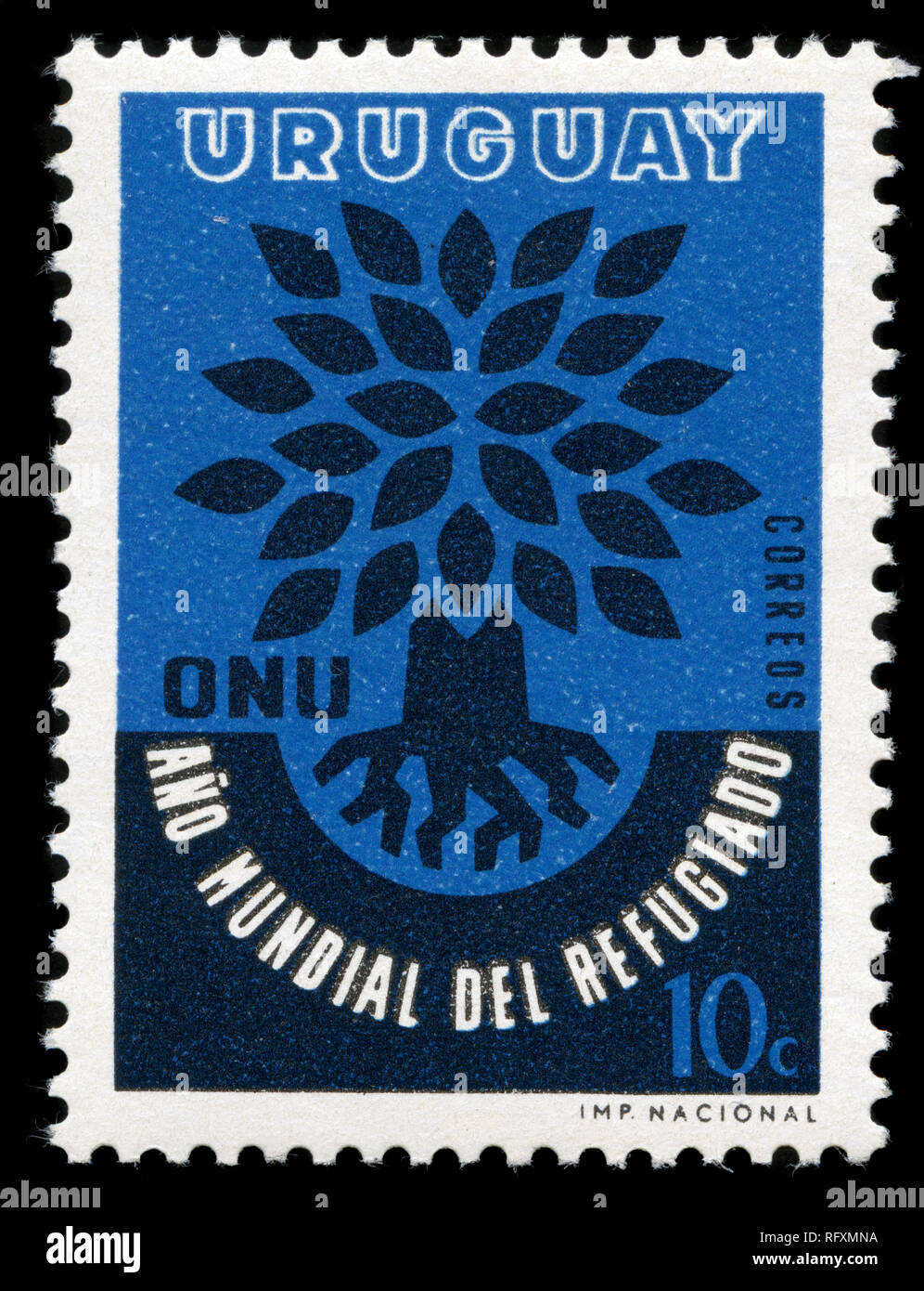 Postage stamp from Uruguay in the World Refugee Year series issued in ...