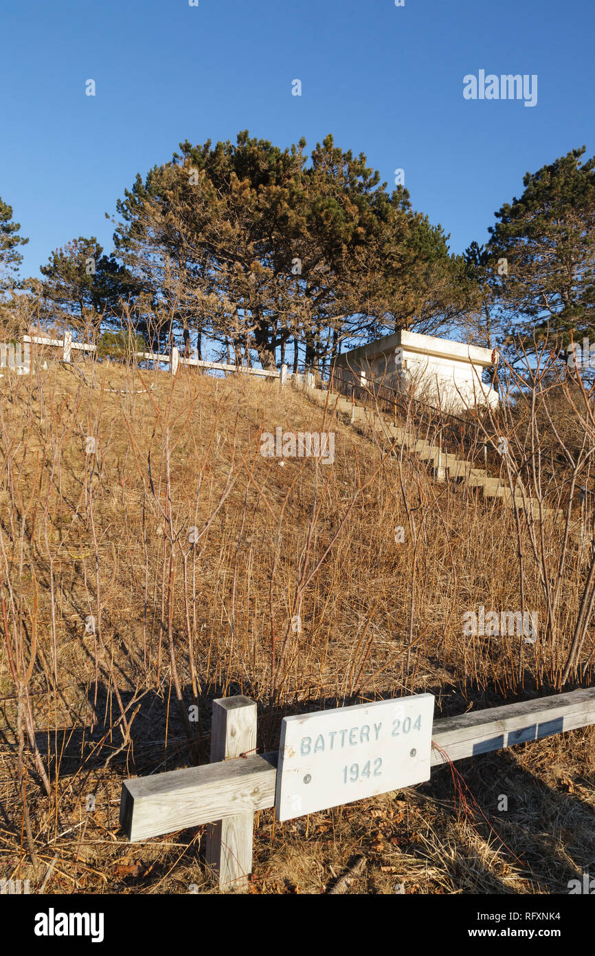 Remnants of Fort Dearborn at Odiorne Point State Park in Rye, New