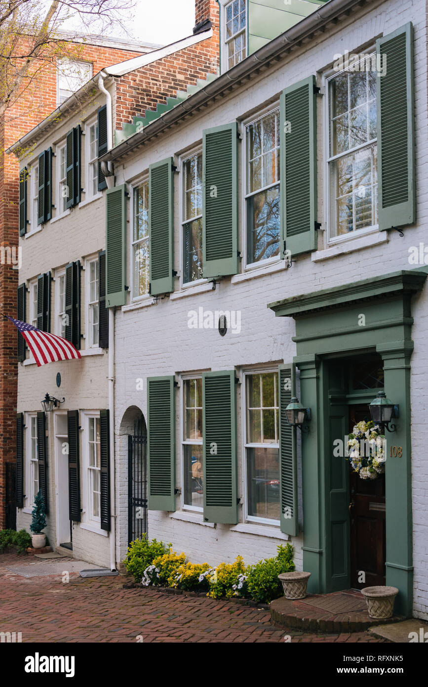 Row houses in Old Town, Alexandria, Virginia Stock Photo Alamy