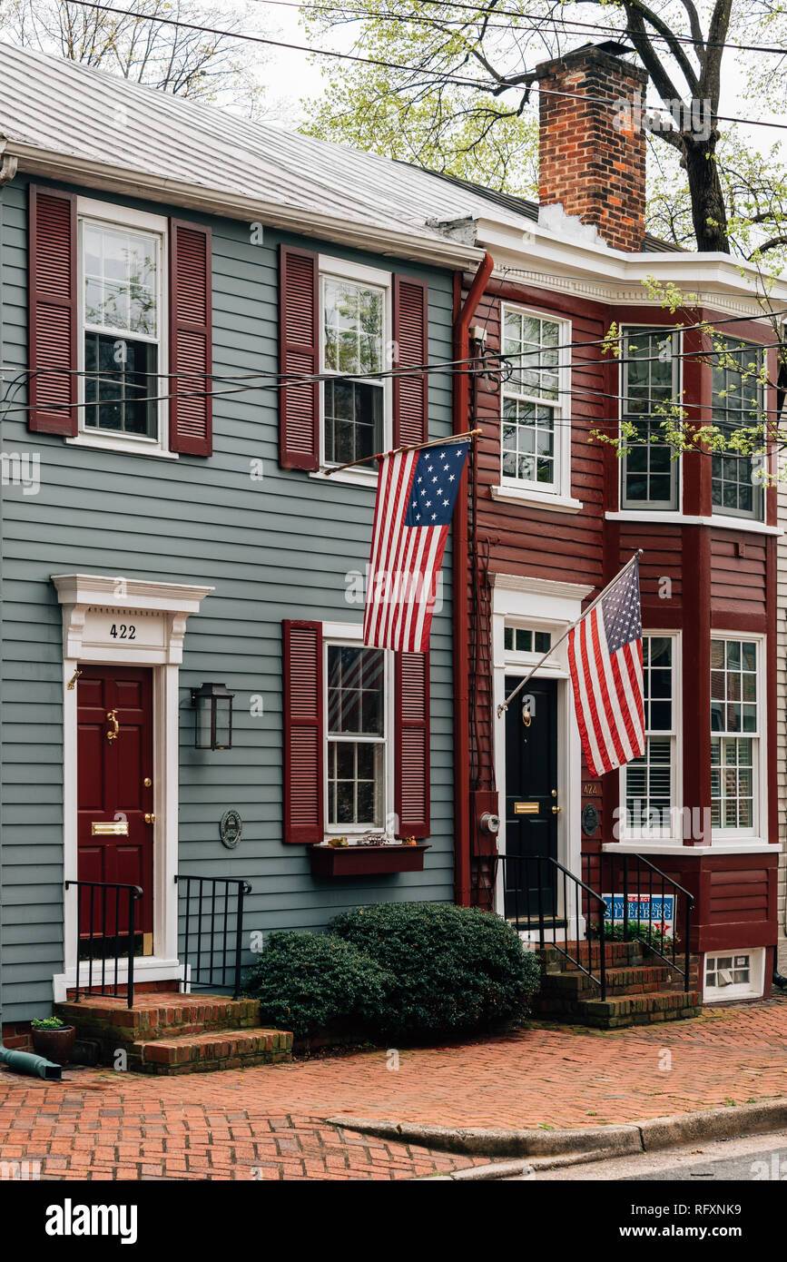 Row houses in Old Town, Alexandria, Virginia Stock Photo Alamy