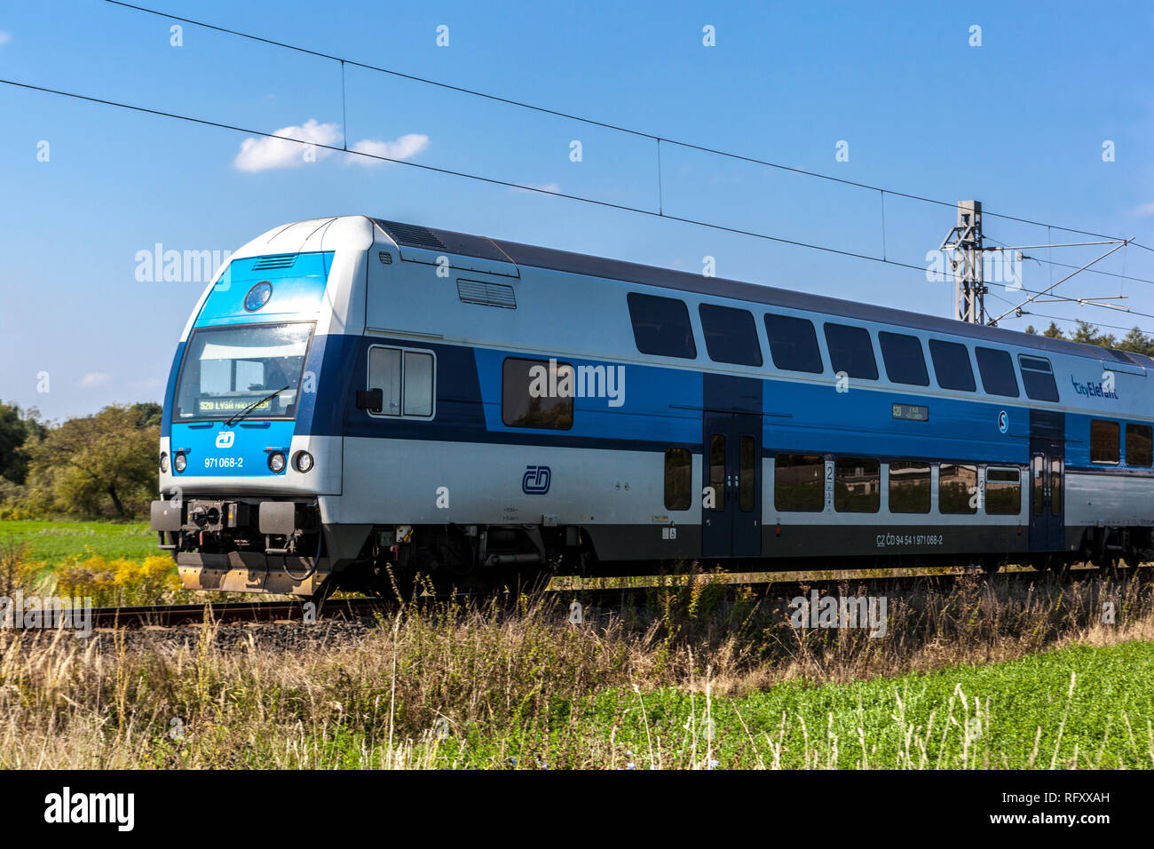 Ceske drahy, Passenger train, Czech Railways Class 971, Czech Republic, Europe Stock Photo