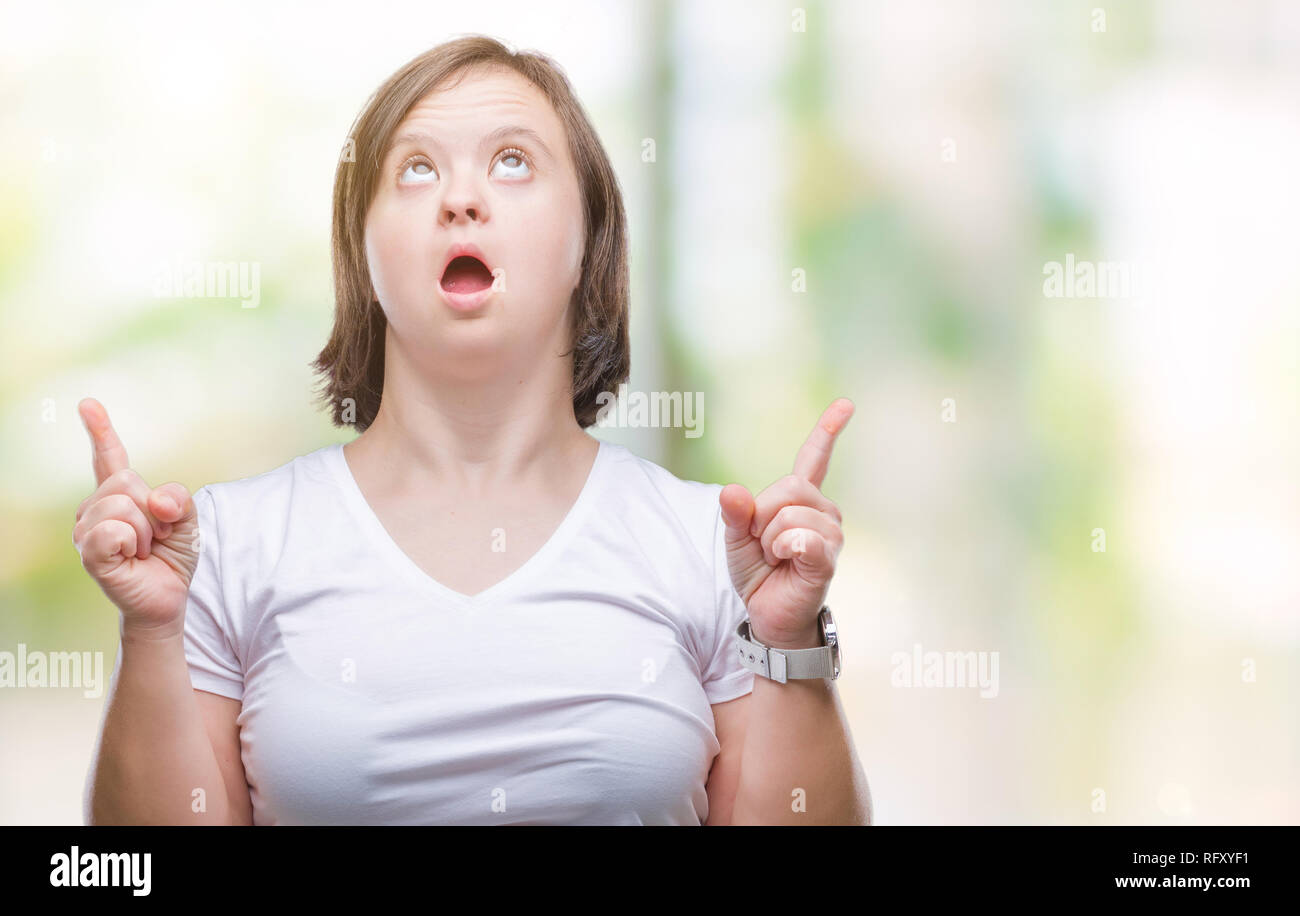 adult woman with down syndrome Stock Photo