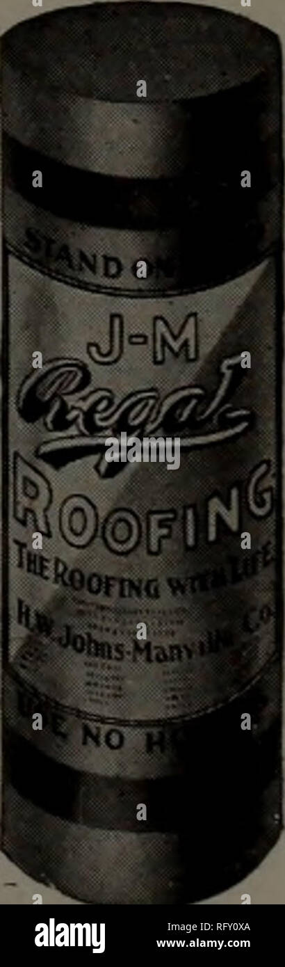 . Canadian forest industries July-December 1915. Lumbering; Forests and forestry; Forest products; Wood-pulp industry; Wood-using industries. COVERS THE CONTINENT" HIS nationally known emblem and the familiar bell of the telephone company each symbolizes a service that covers the country and each assures service of known value. Wherever displayed—however used—the J-M Service emblem stands for permanent satisfaction in J-M Products, based on J-M RESPONSIBILITY. J-M Asbestos Ready Roofing meets slate and metal roof- ing competition and keeps the business in your yard. This roofing is not a  Stock Photo
