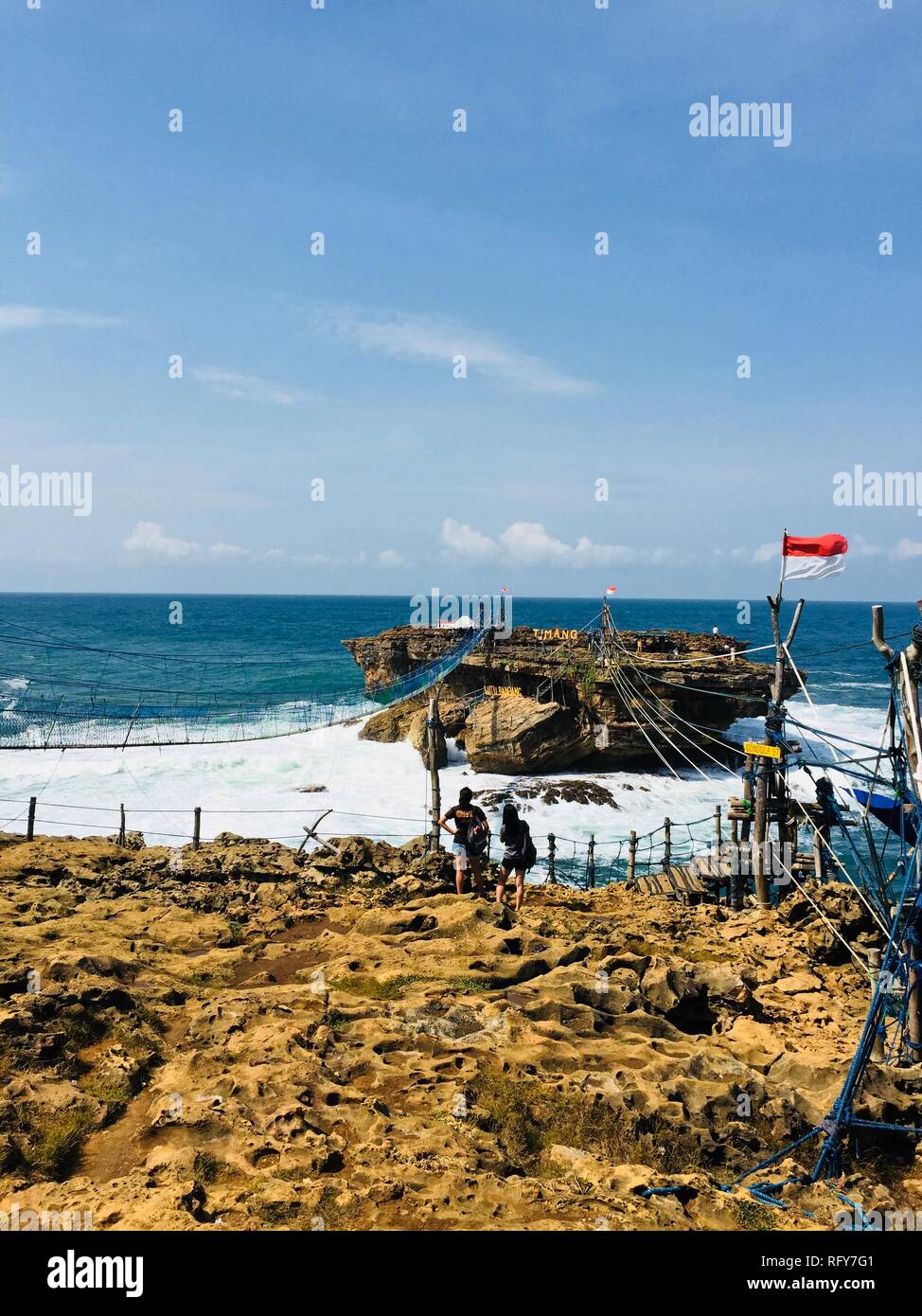 Pantai Timang Jogjakarta Java Island Indonesia Stock Photo