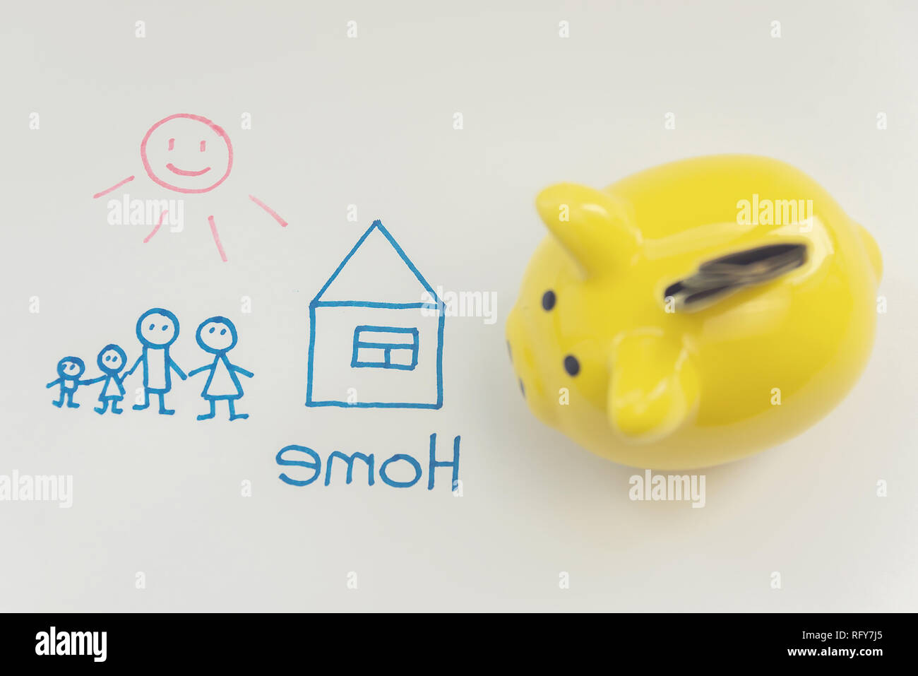 piggy Bank, for money to buy a home mortgage concept Stock Photo Alamy