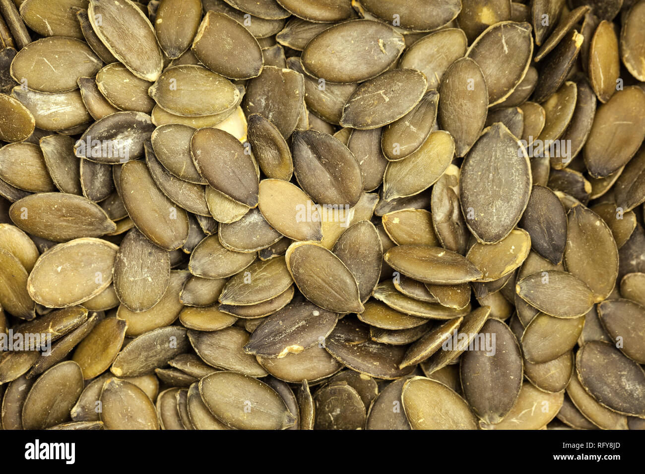 Pumpkin seeds - Textured background image Stock Photo
