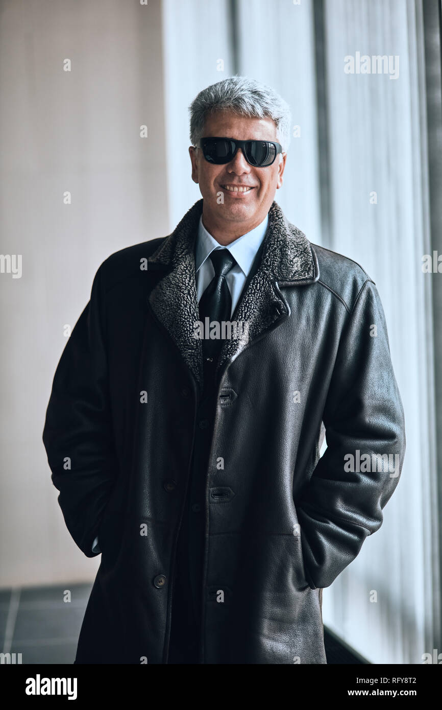 Leather Jacket And Tie Stock Photos & Leather Jacket And Tie Stock