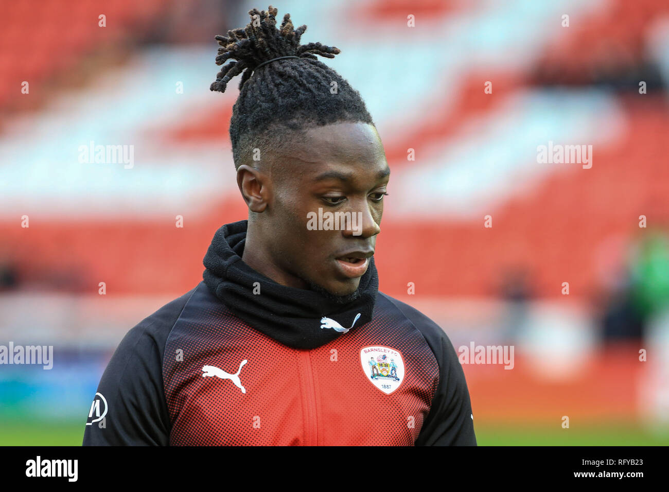 26th January 2019, Oakwell, Barnsley, England; Sky Bet League One, Barnsley vs Rochdale ; Jared Green (15) of Barnsley    Credit: Mark Cosgrove/News Images  English Football League images are subject to DataCo Licence Stock Photo
