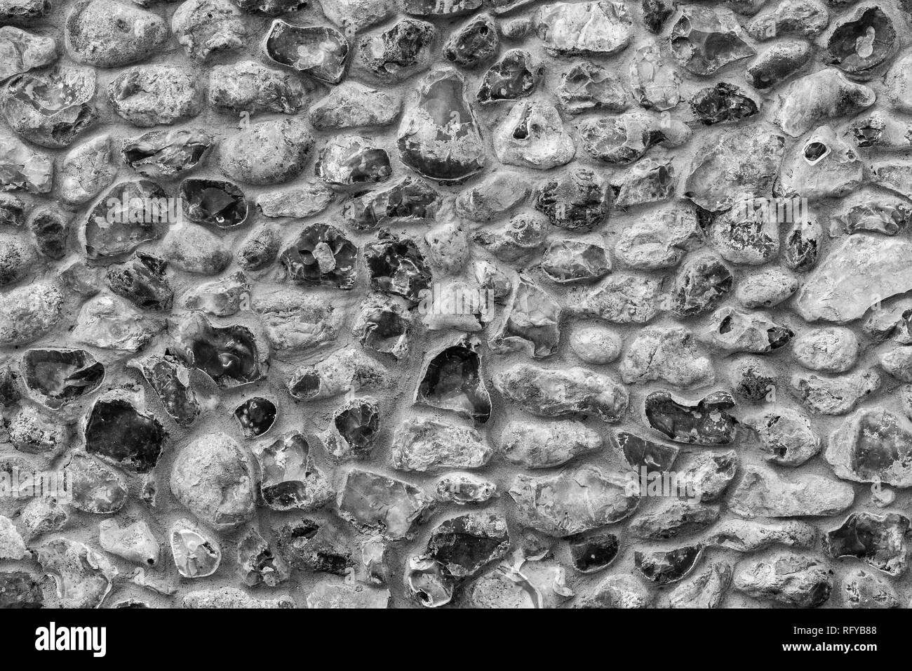 Traditional Flint Wall Stock Photo - Alamy