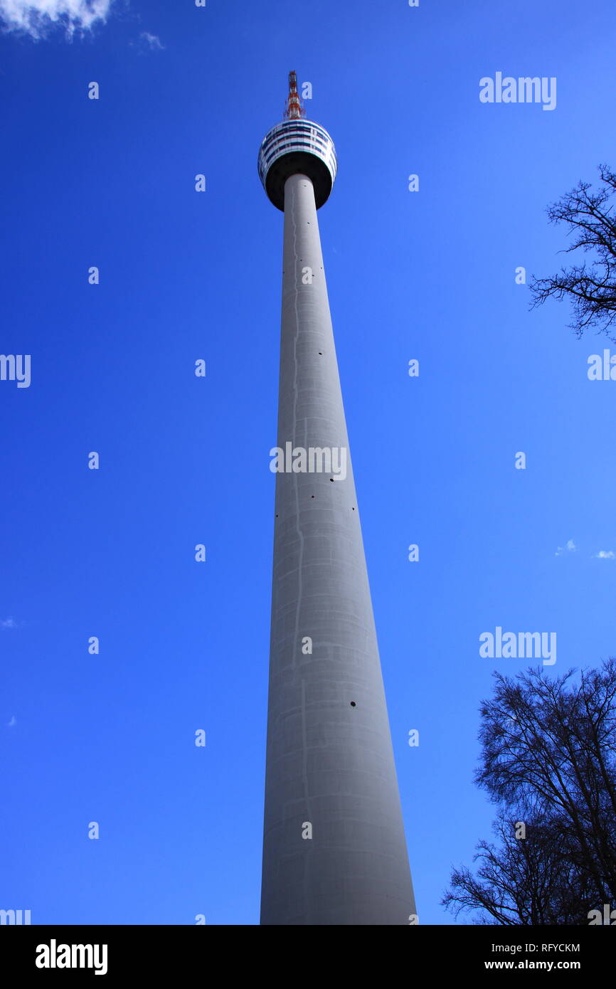 view of the stuttgart tv tower Stock Photo