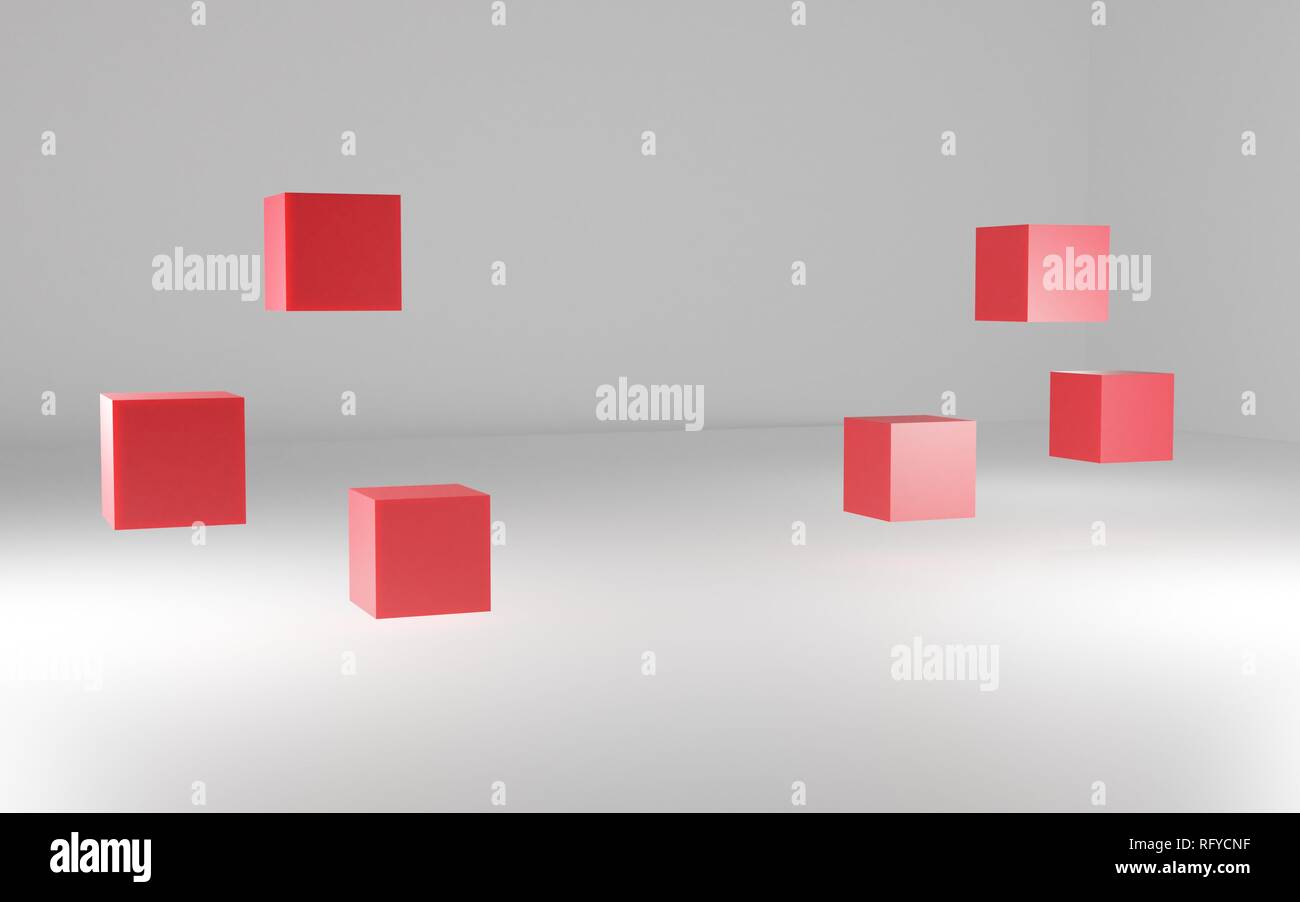 3d cubes on a white background Stock Photo - Alamy