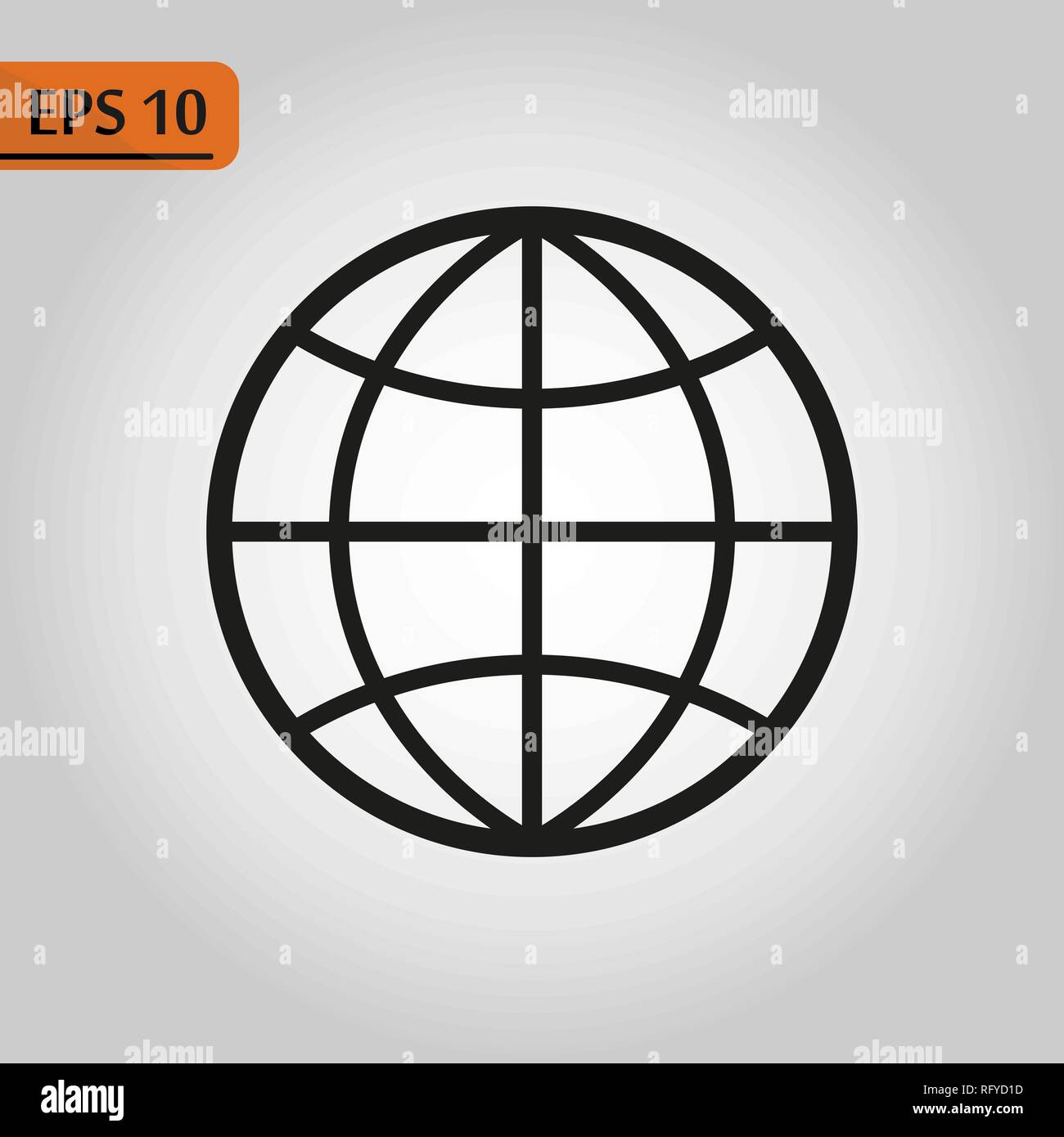 Vector globe icon of the world. Planet symbol. eps 10 Stock Vector ...