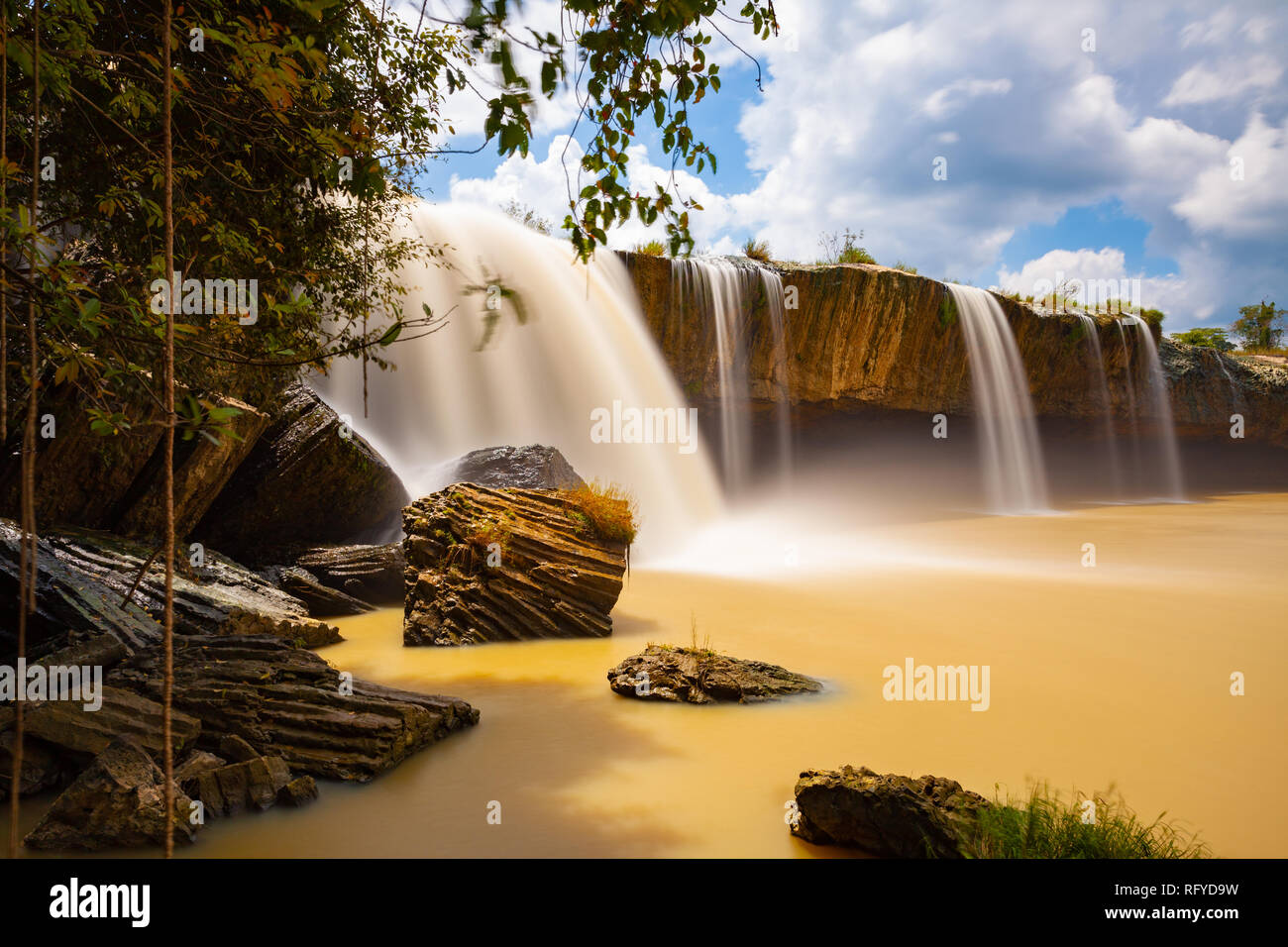 Scenic view of the Dray Nur waterfalls located in Dak Lak Province, Vietnam Stock Photo