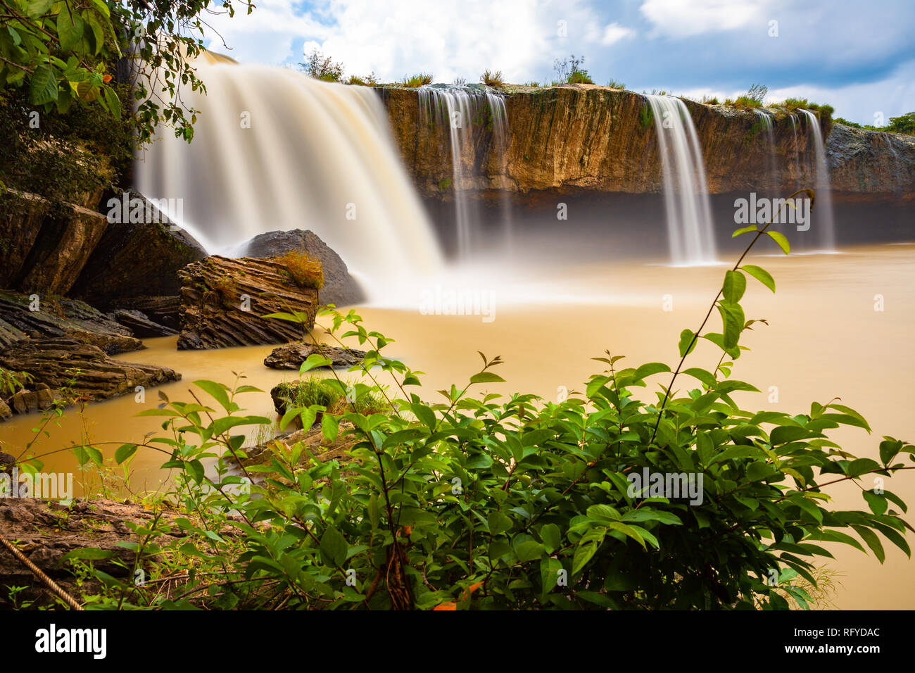 Scenic view of the Dray Nur waterfalls located in Dak Lak Province, Vietnam Stock Photo