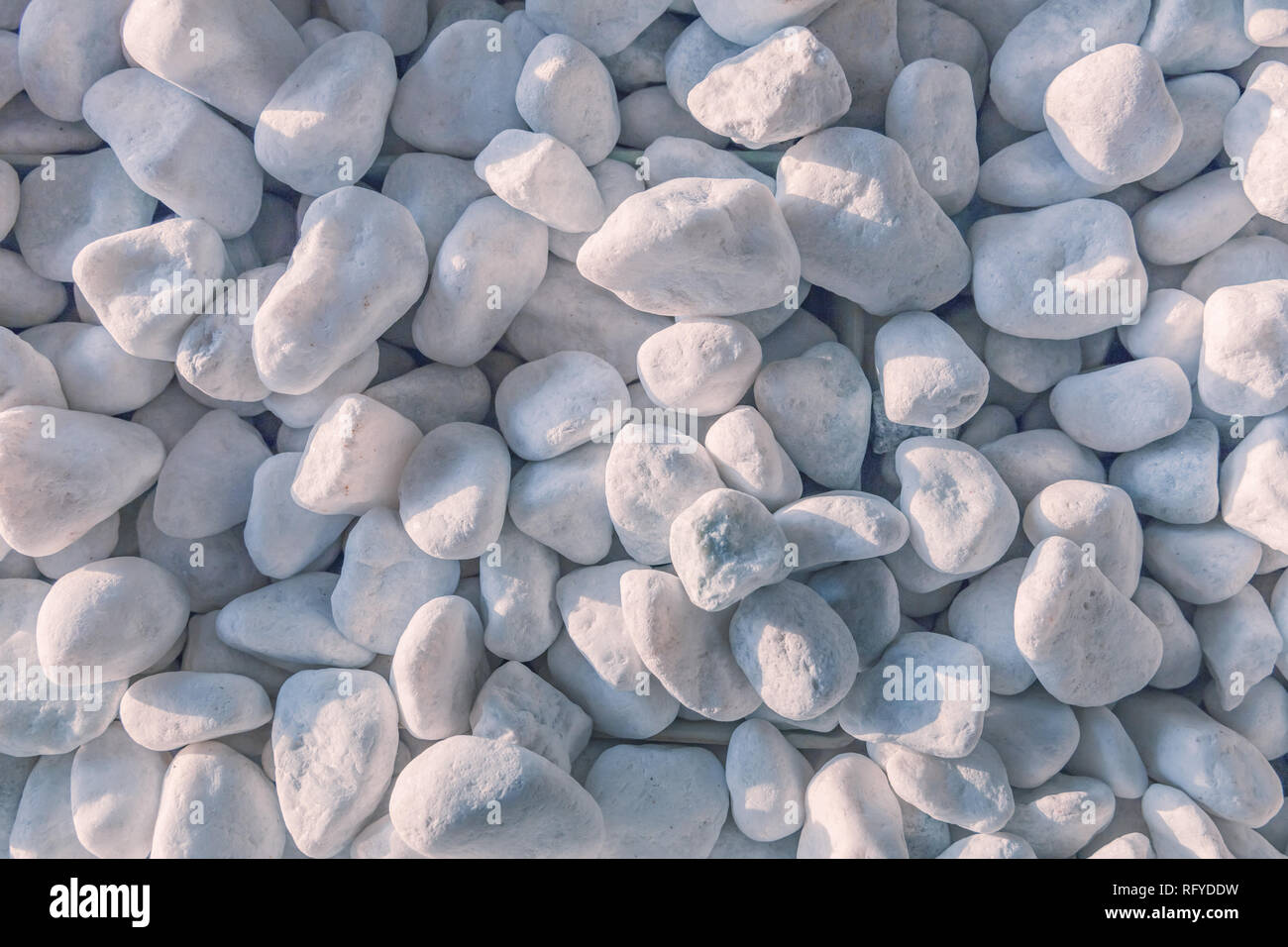 Background image with white stones, bright stones pattern Stock Photo