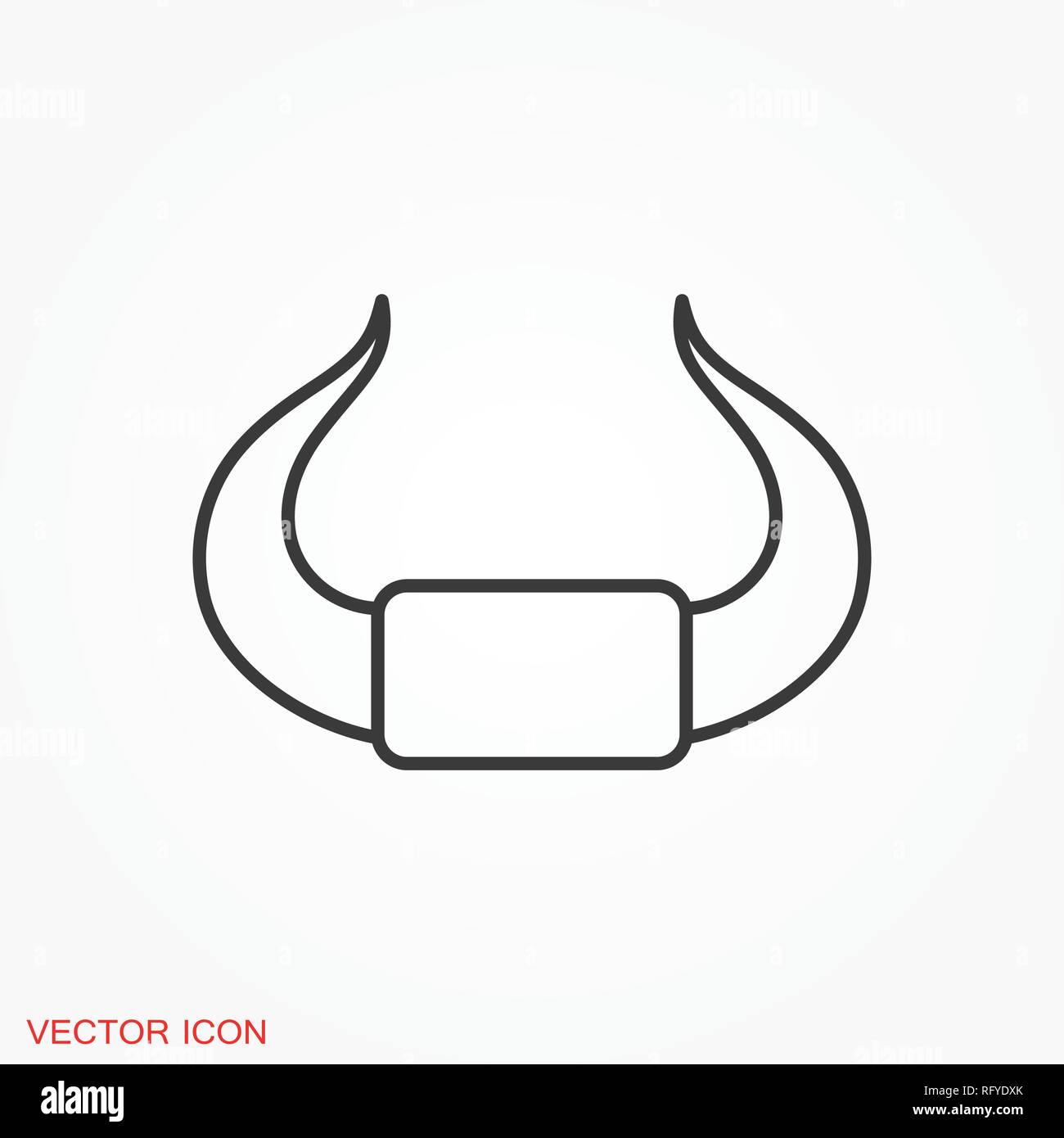 Bull horns logo, vector sign symbol for design Stock Vector Image & Art