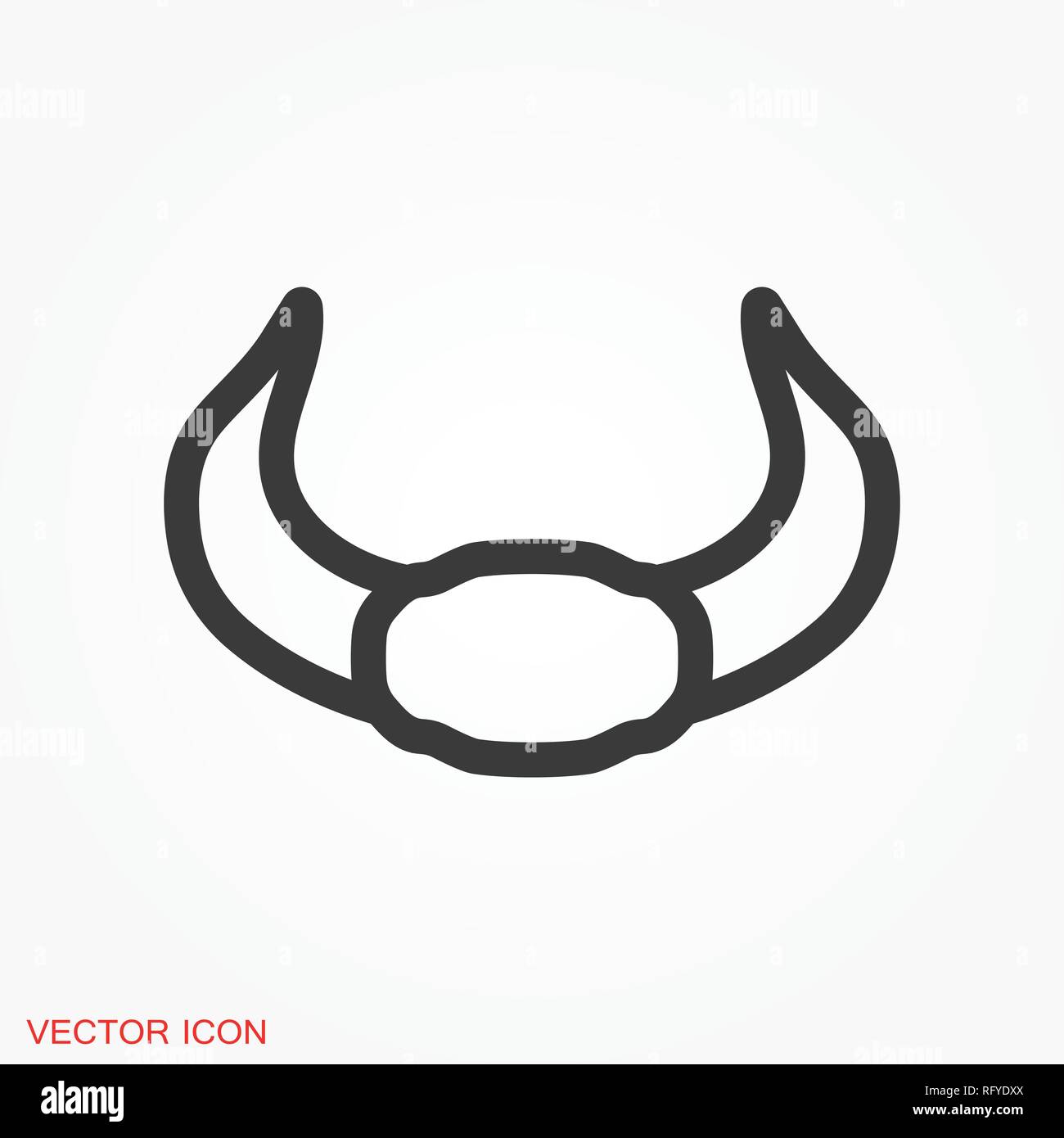 Bull horns logo, vector sign symbol for design Stock Vector Image & Art