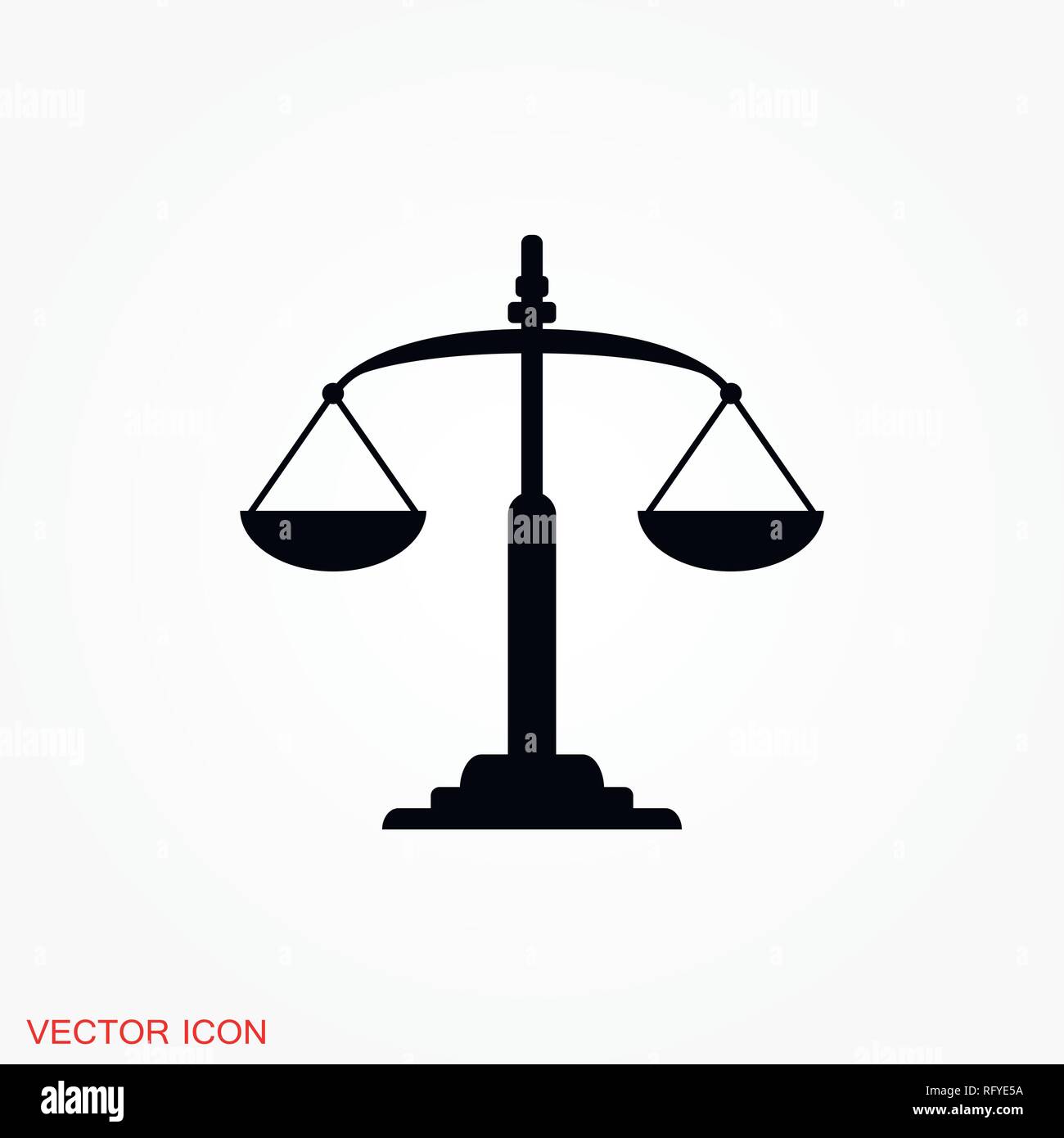 Scales of justice icon logo, vector sign symbol for design Stock Vector ...