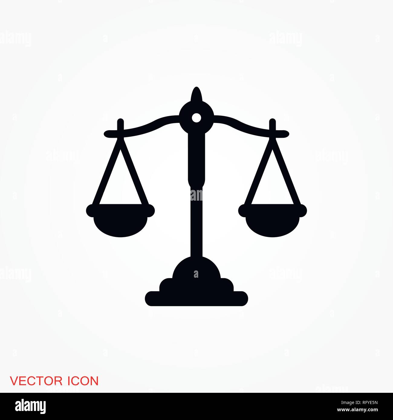 Scales of justice icon logo, vector sign symbol for design Stock Vector ...