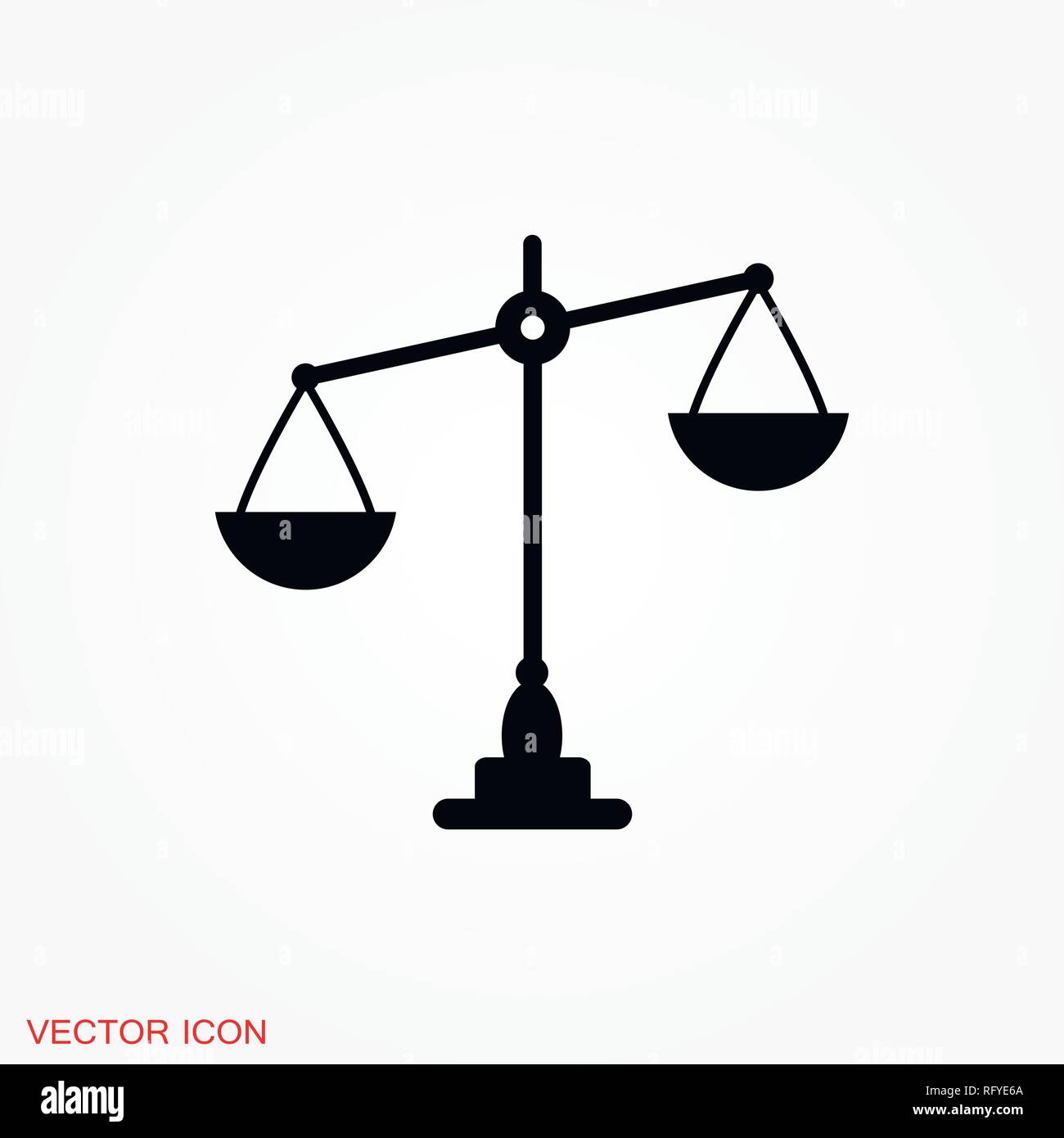Scales of justice icon logo, vector sign symbol for design Stock Vector ...