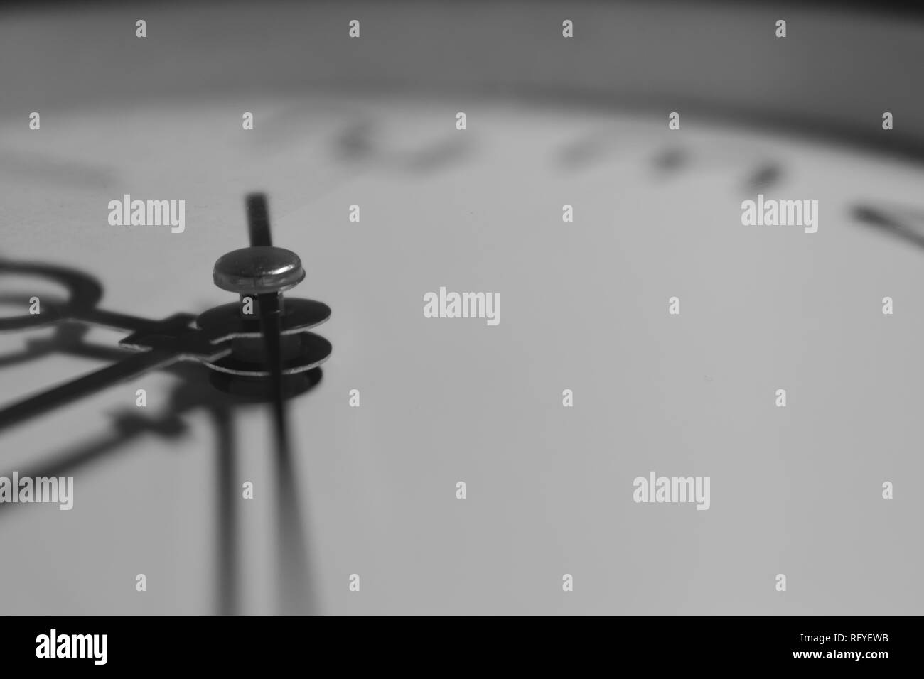 Wall clock dial in closeup view Stock Photo Alamy