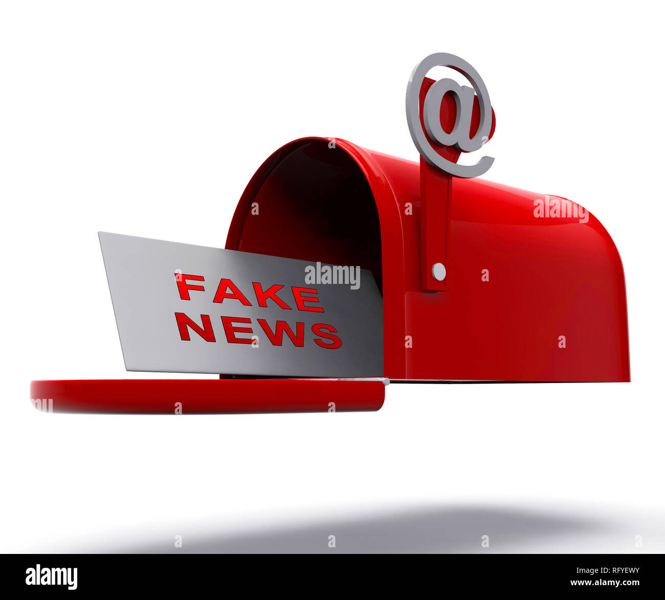 Fake News Icon Letter Means Misinformation Or Disinformation. Online ...
