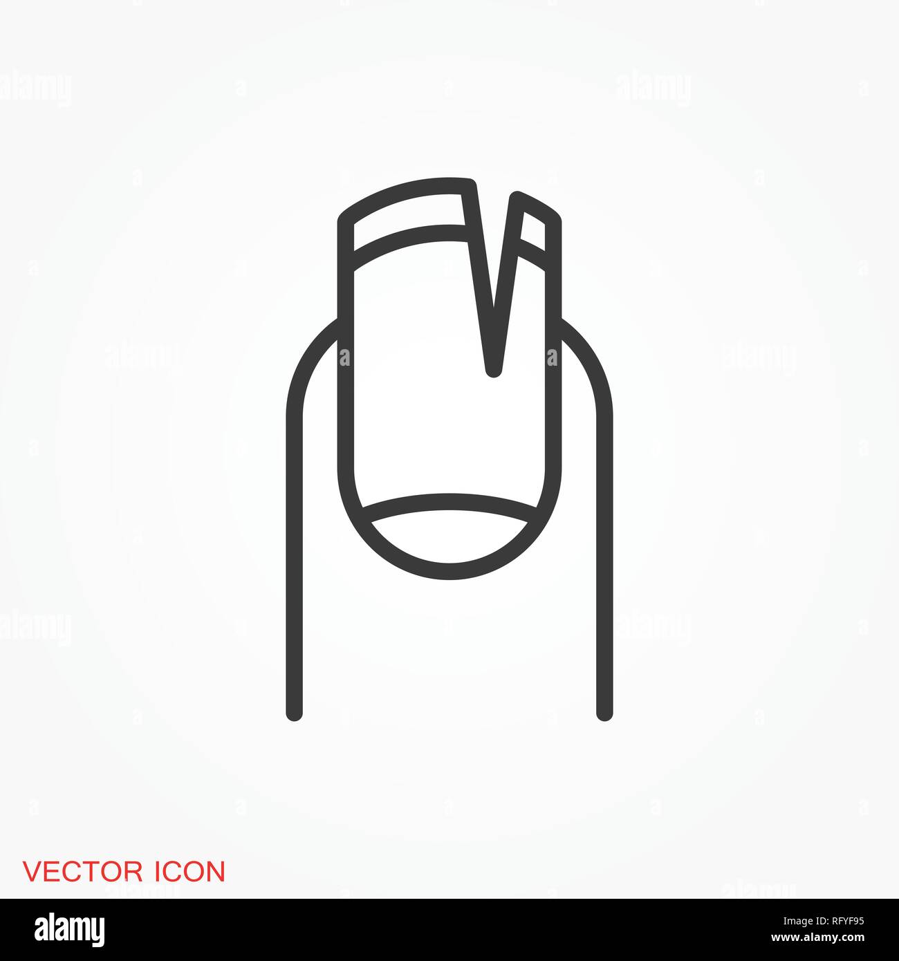 Manicure icon logo, vector sign symbol for design Stock Vector