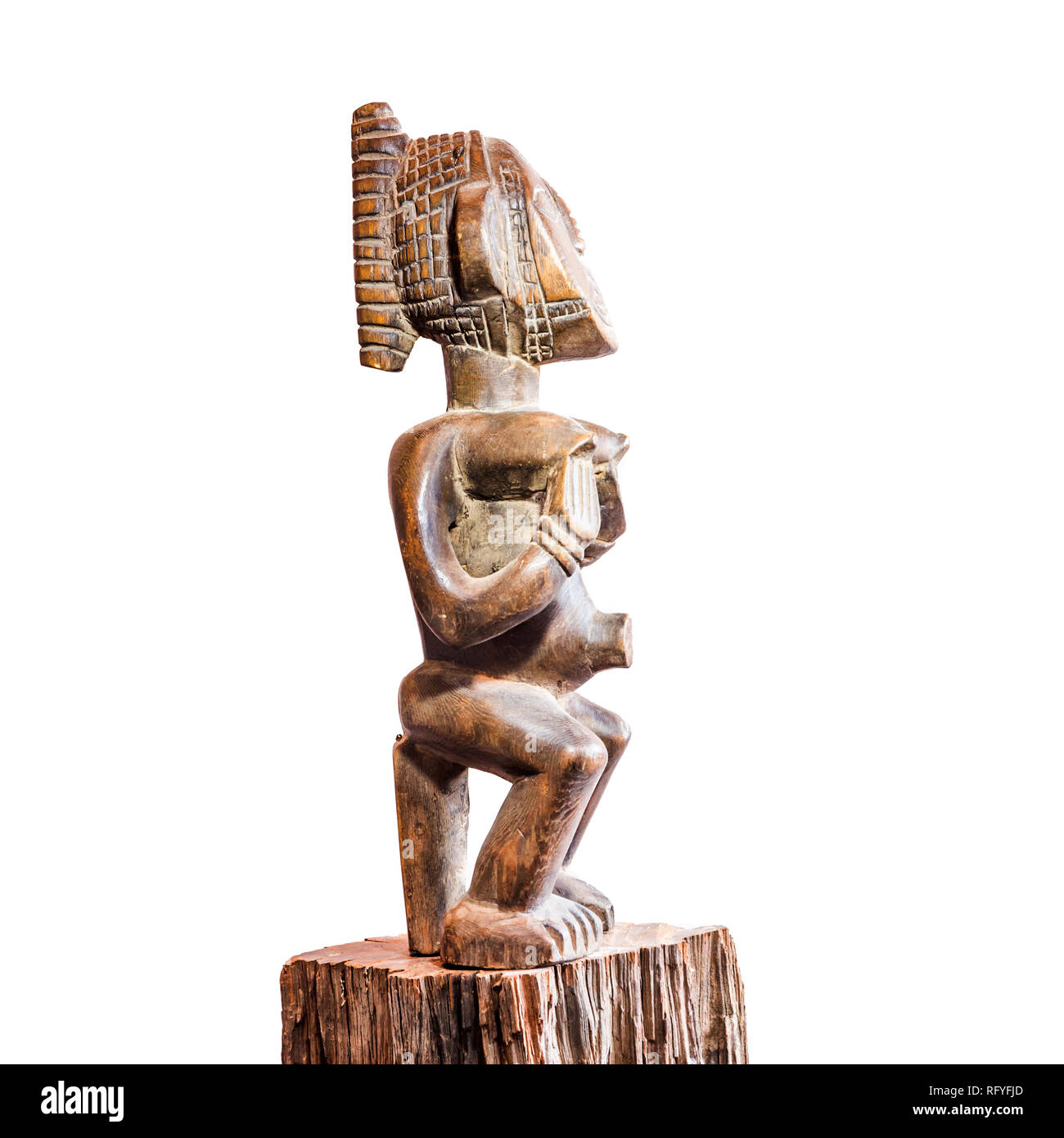 African ethnic wood carving from IGALA ethnic NIGERIA Stock Photo Alamy