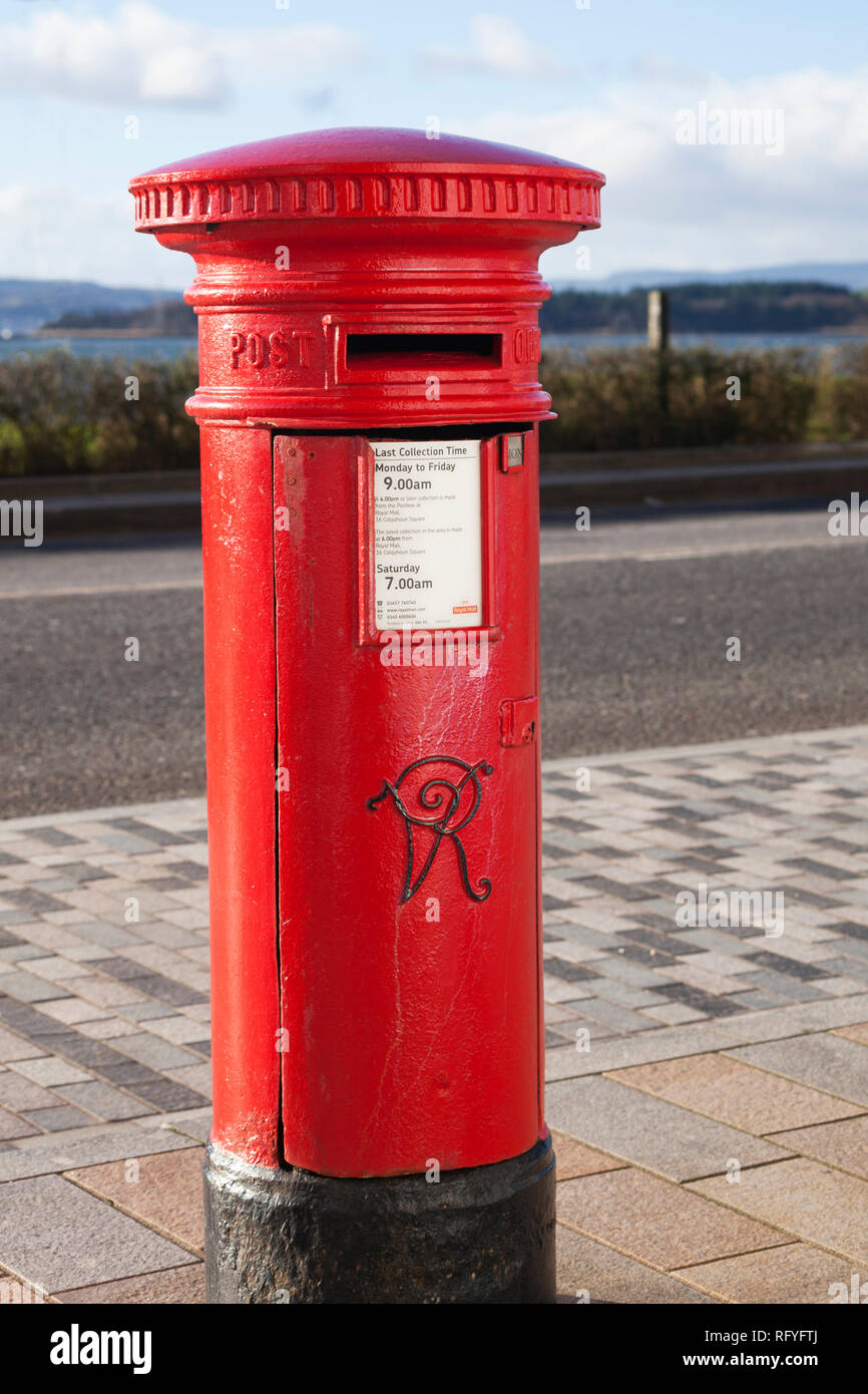 Red Victorian Post Box in Helensburgh, Argyll, Scotland Stock Photo Alamy